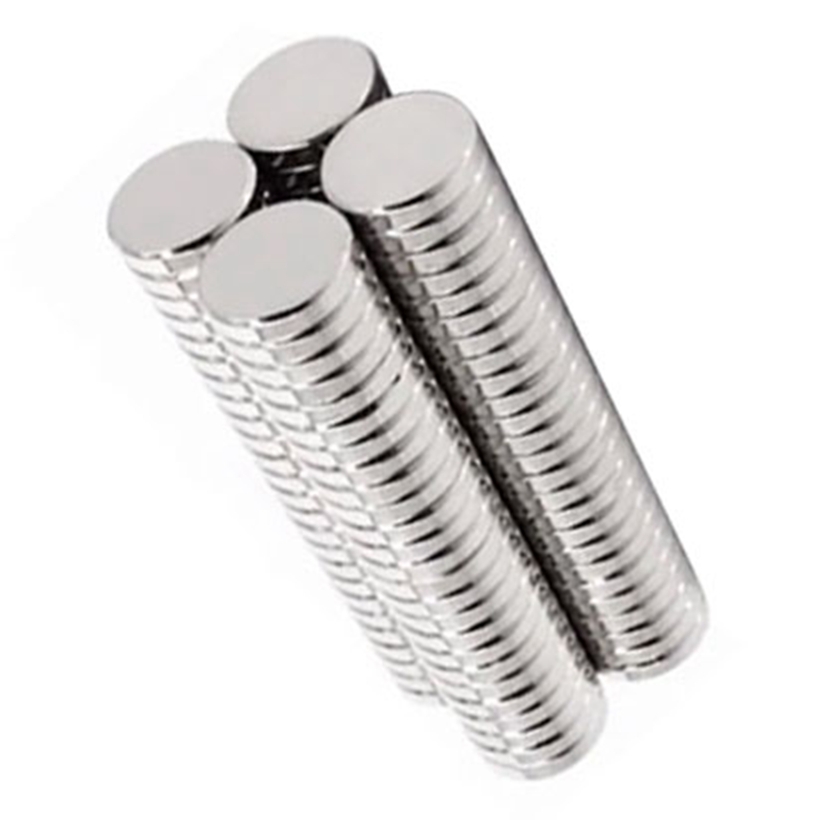 50 Runde Neodym-magnete 10x2mm N35 Mit Hoher Magnetkraft, Packung Mit Magnetpads