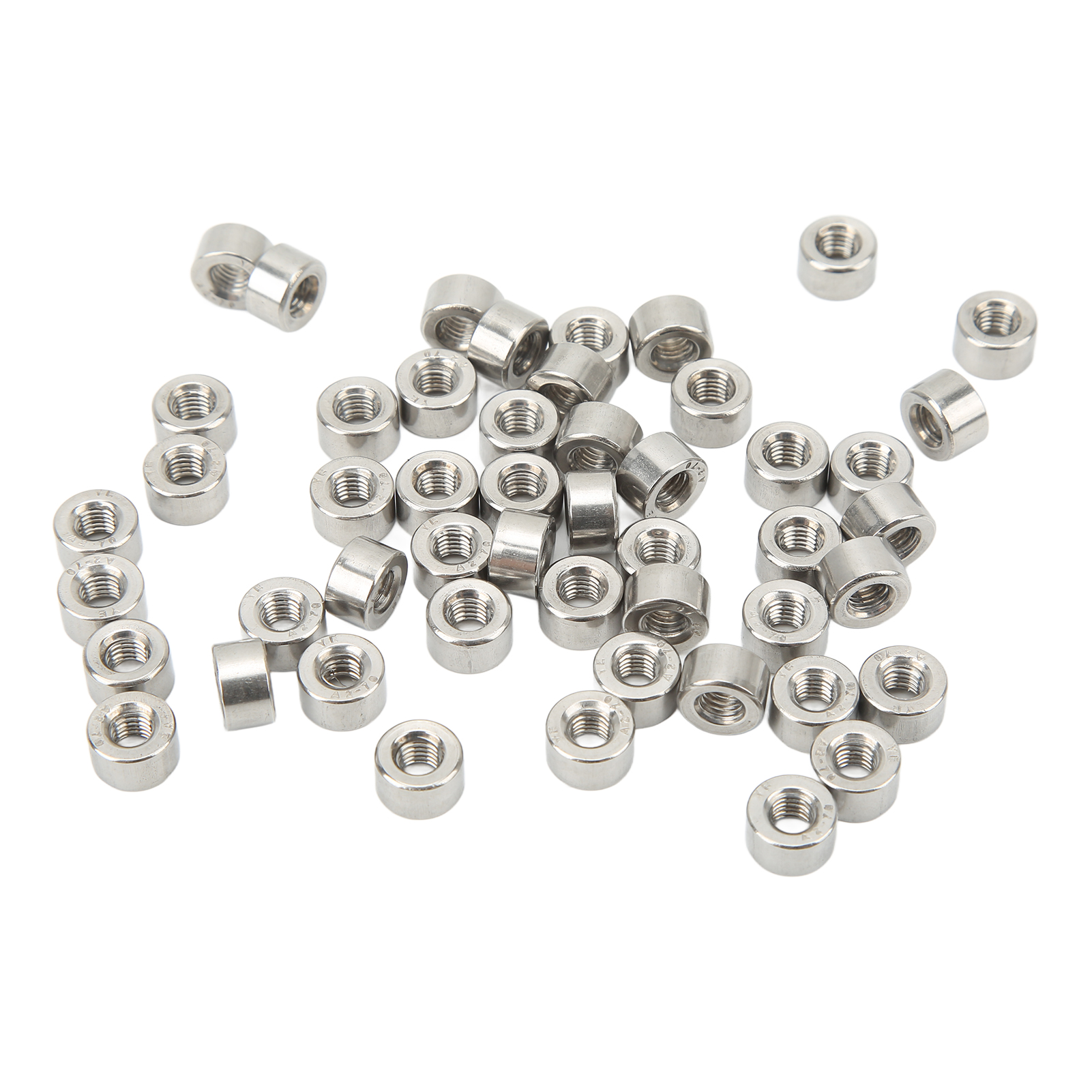 M5 X 0,8 Zylindrische Anschlussmutter, 50er-packung, Edelstahl, 6 Mm Länge, Innengewinde Für Wartungs- Und Reparaturarbeiten