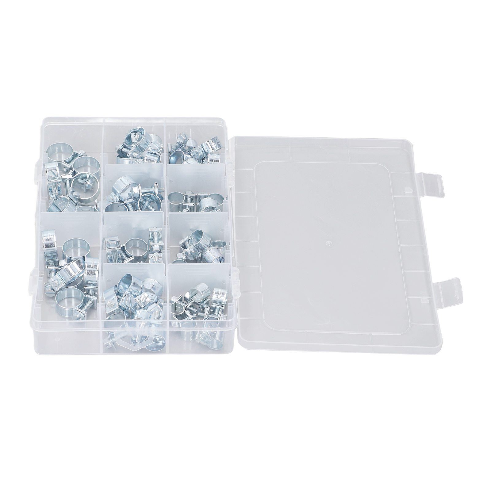 60-teiliges Schlauchschellen-set Mit Schneckengetriebe, Verzinkter Eisenrohrschraubstock, Flexible Schlauchschelle Für Wasserschläuche, Verstellbar Für Rohrleitungen