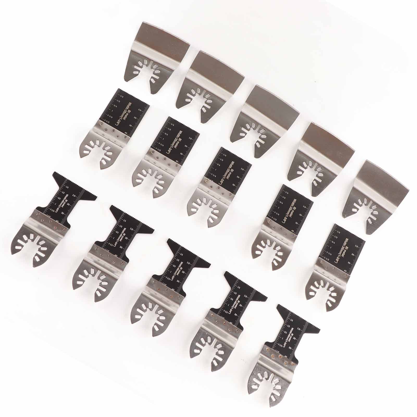 Set Mit 5 Universellen Oszillierenden Sägeblättern (34 Mm, 45 Mm), Bimetallisch Gebogen, Zubehörset Für Multifunktions-oszillationswerkzeug