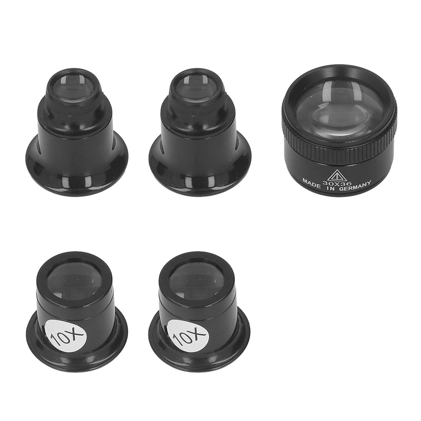 Monokulare Vergrößerungsgläser (10x, 20x, 30x, 30x36 Mm), 5er-pack, Tragbare Leselinse, Leicht Und Multifunktional, Ideal Für Präzises Arbeiten