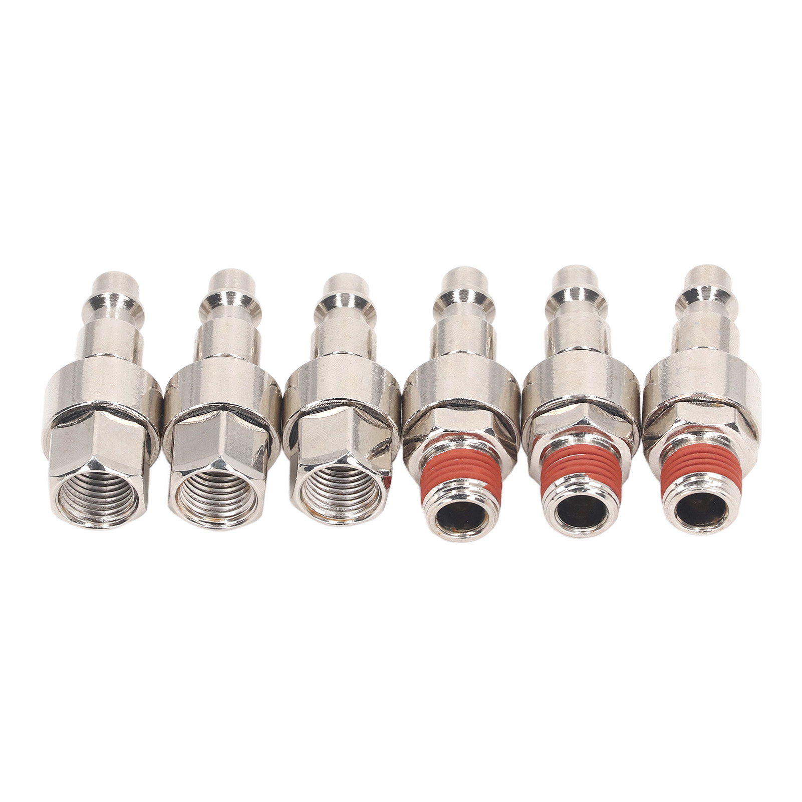 6-teiliges Schnellkupplungsset Für Druckluftschläuche, Edelstahl, 1/4-zoll-18 Npt-außen-/innengewinde, Hochbelastbare Pneumatische Anschlüsse