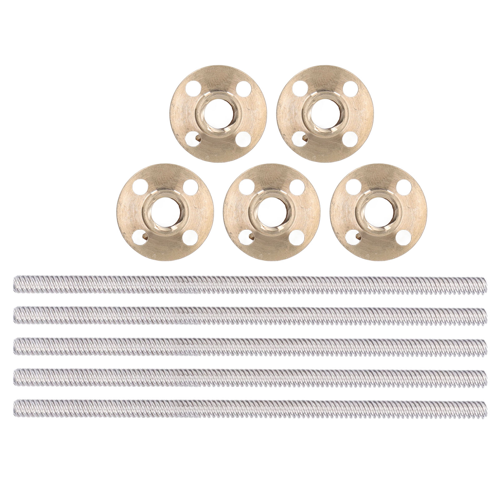 T8x8 Messingmutter Für Trapezgewindespindeln Von 3d-druckern, 5er-pack, Hohe Präzision, Hohe Festigkeit, Zuverlässiges Ersatzteil