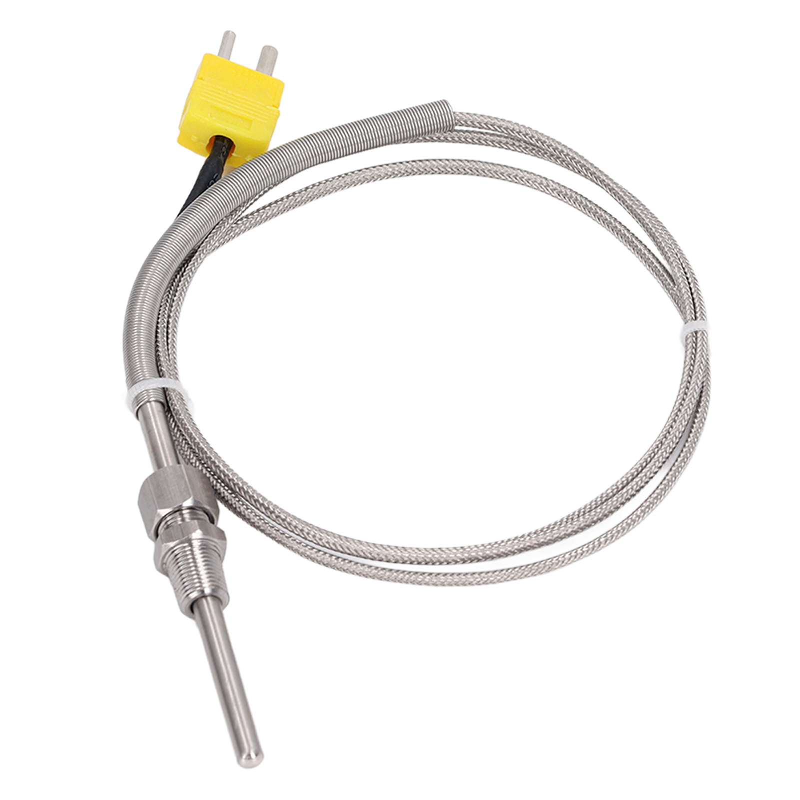 Thermoelement-sonde Typ K, 1/8-zoll-npt-gewinde, 80 Mm Länge, 1 M Kabel, Gelber Stecker, Temperaturmessgerät.