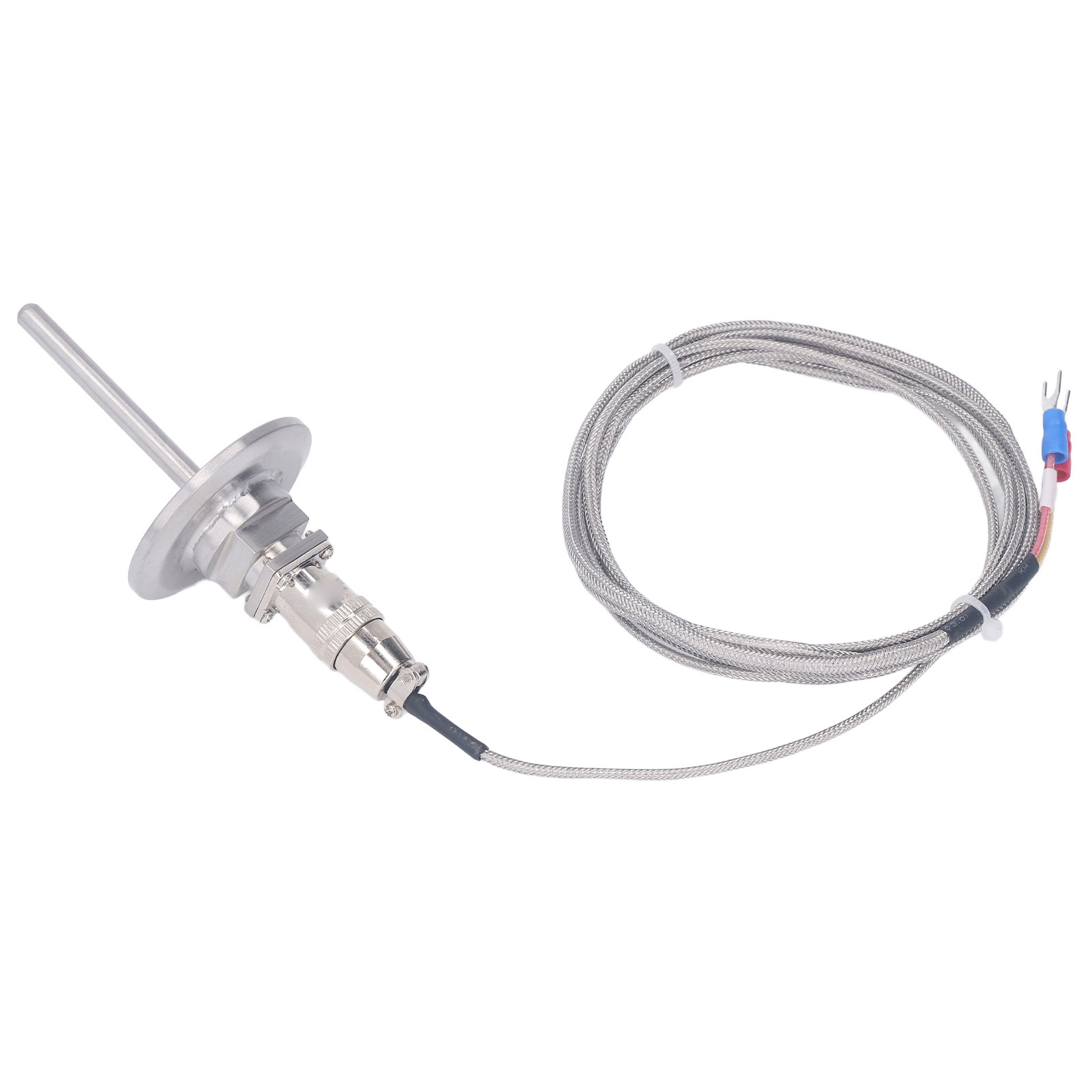 Thermoelement Typ K, 6-mm-temperaturfühler Mit Luftfahrt-schnellanschluss, 2 Meter Messkabel, Industrieller Temperatursensor Mit Wasserdichtem Stecker.