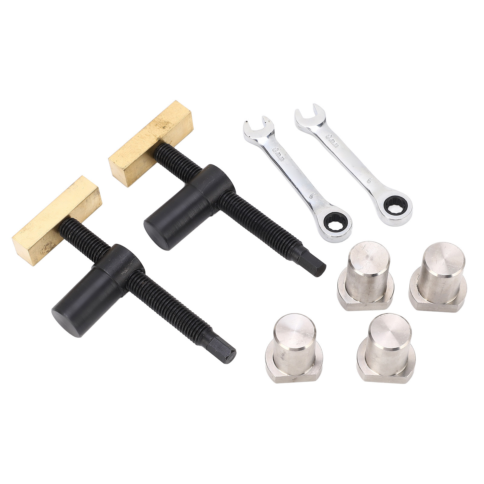 Set Mit 2 Verstellbaren Werkbankklemmen Aus Edelstahl Und Messing, Schnellspannsystem Für Holzbearbeitung, 20 Mm Schwarze Tischklemme