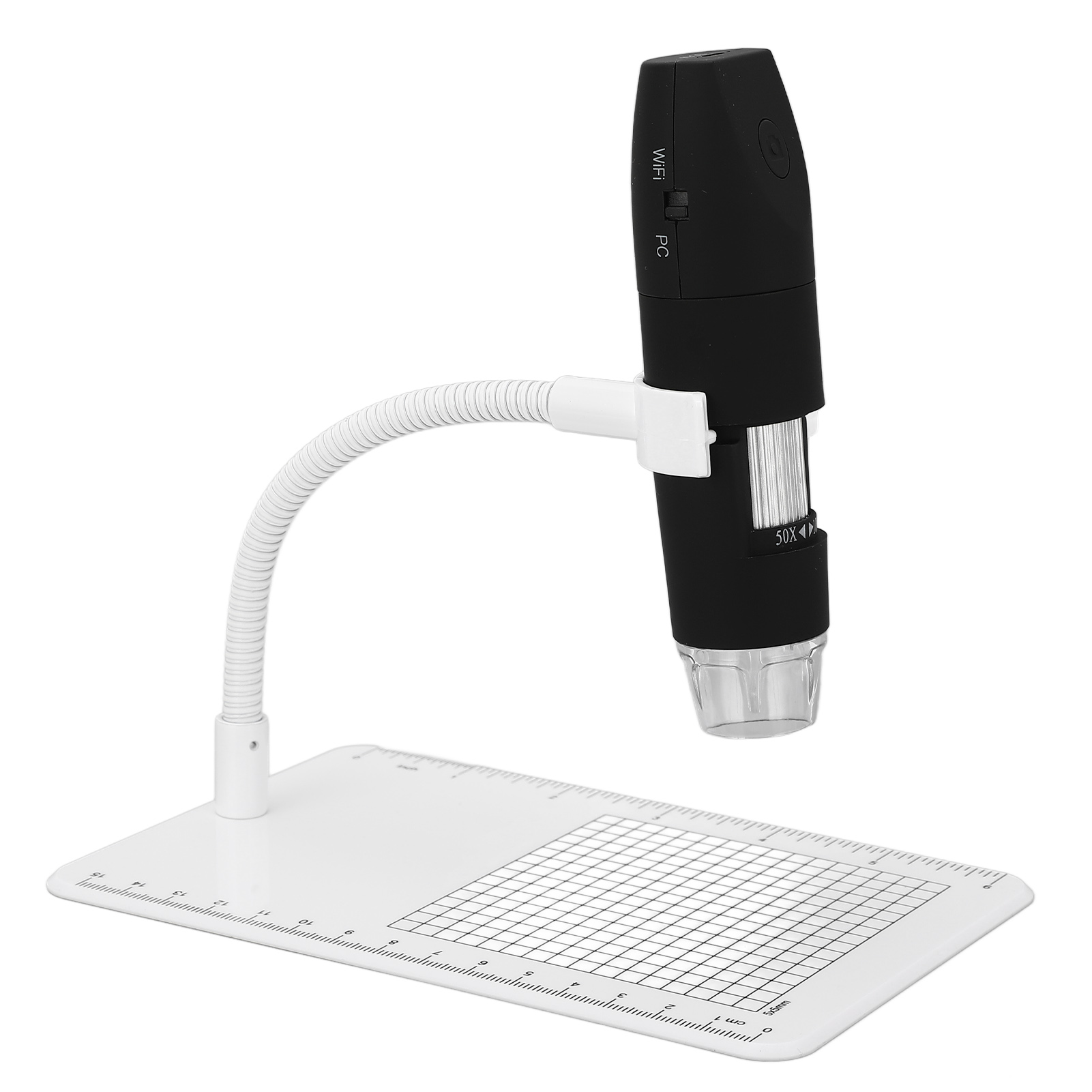2-megapixel-digitalmikroskop (1080p Hd), Mattschwarz, 8 Leds, 50-1000-facher Zoom, Wlan, 1920x1080-kamera, Drahtlose Beobachtung
