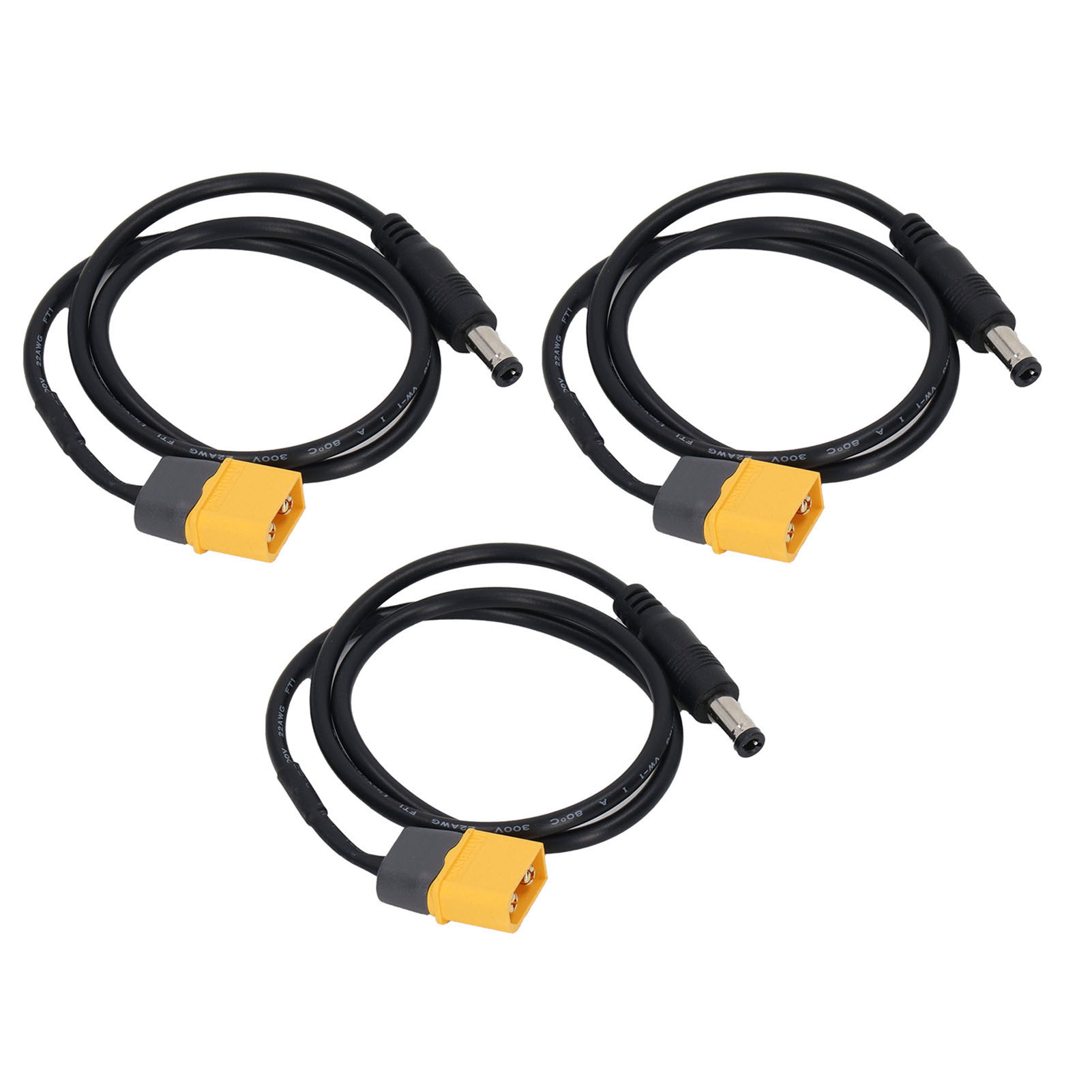 Packung Mit 3 Xt60 Stecker-zu-stecker-kabeln, Dc-batterieadapter Für Drohne, Auto, Ladegerät, Hochleistungs-verbindungskabel.