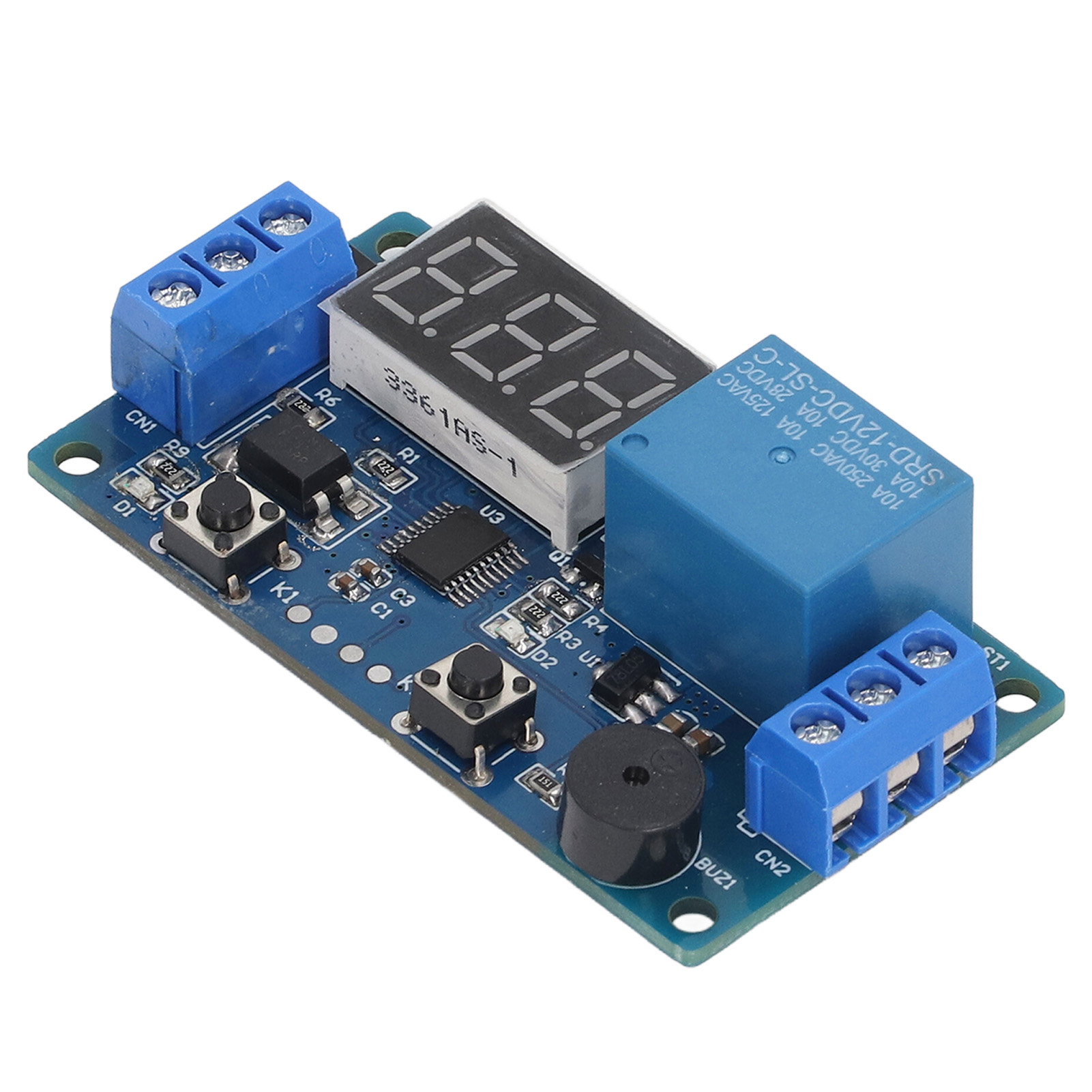 Zeitverzögerungsrelaismodul Zur Störungsunterdrückung Mit Mikrocontroller, Online-programmierung, 1 Kanal, Zykluszeitverzögerung Mit Digitalanzeige Und Summer