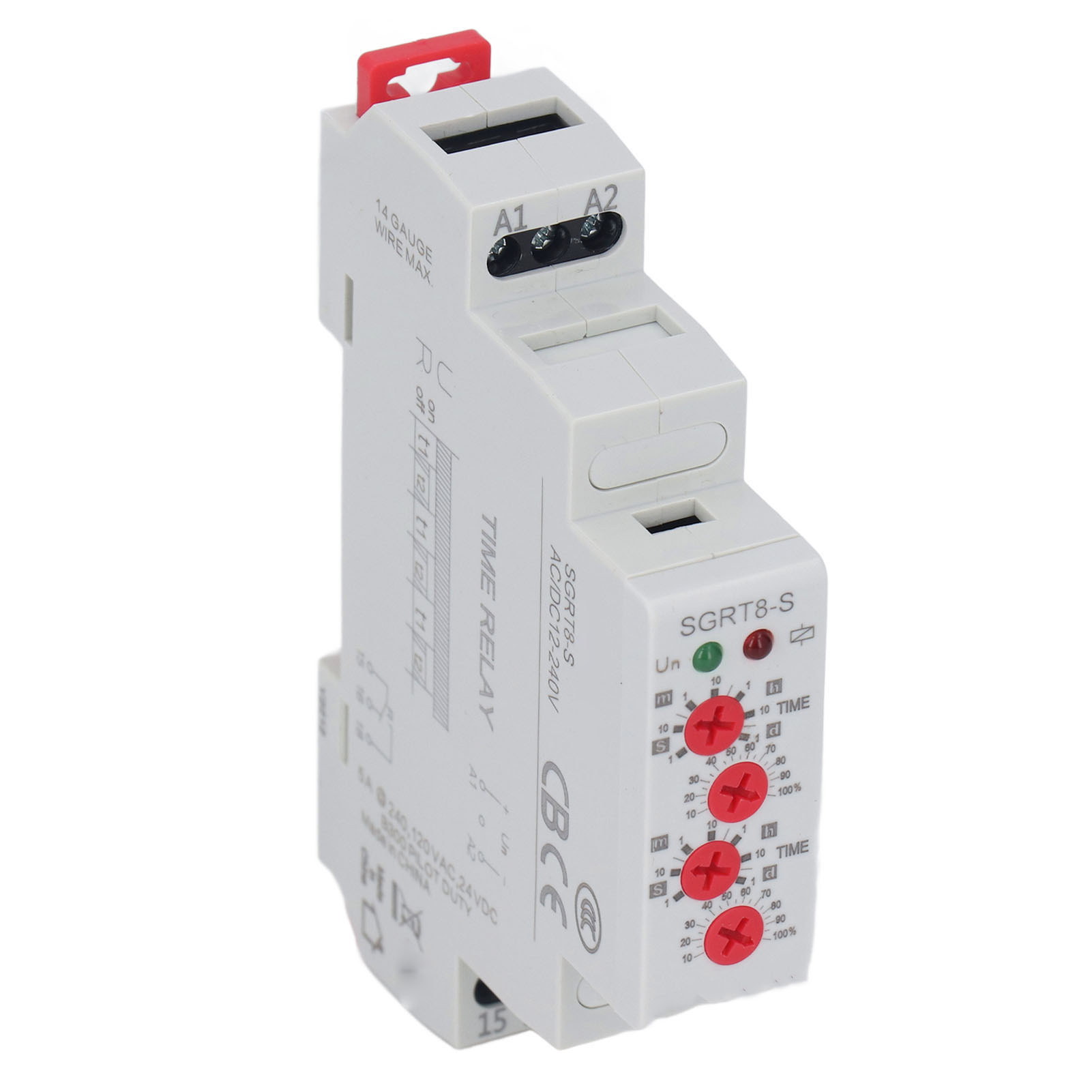 Elektronisches Multifunktions-zeitverzögerungsrelais, Wiederholender Zyklustimer Mit Led-anzeige, 5 A, Ac/dc 12–240 V