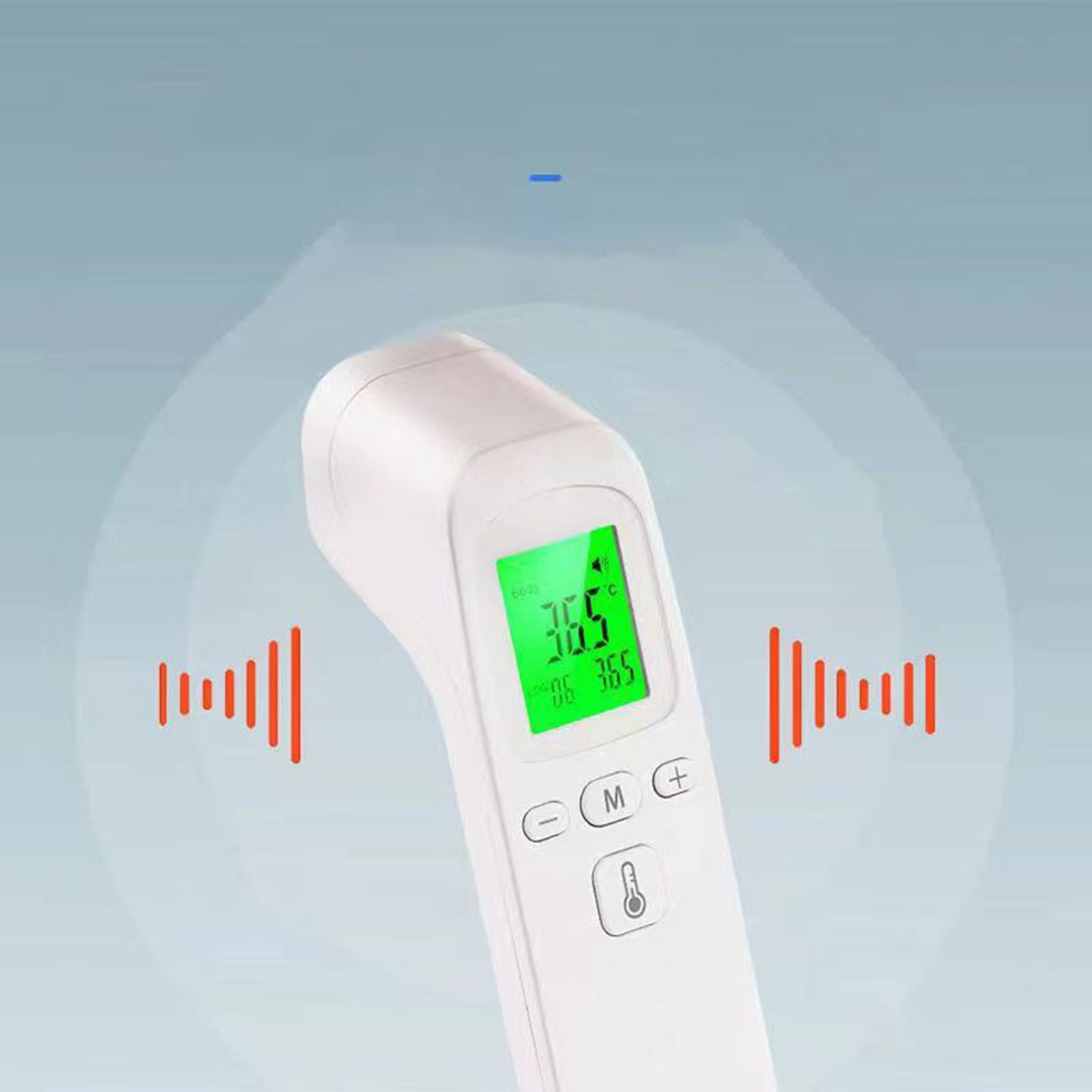 Tragbares Digitales Berührungsloses Infrarot-thermometer Mit 3-farben-alarm, Präzisions-industriethermometer