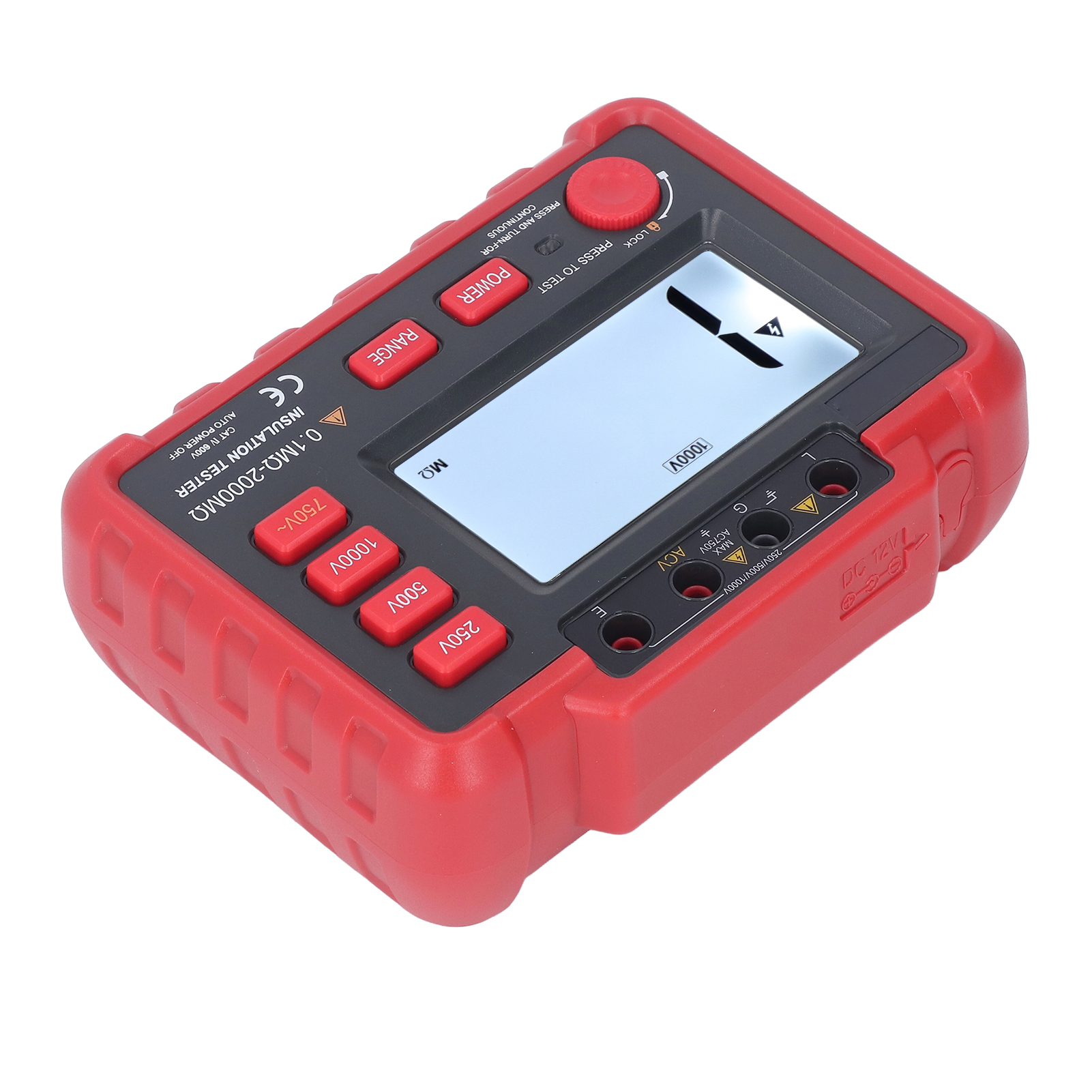 Digitales Isolationswiderstandsmessgerät, Megohmmeter Mit Hintergrundbeleuchtung, Geringer Stromverbrauch, Für Motoren Und Elektrische Kabel