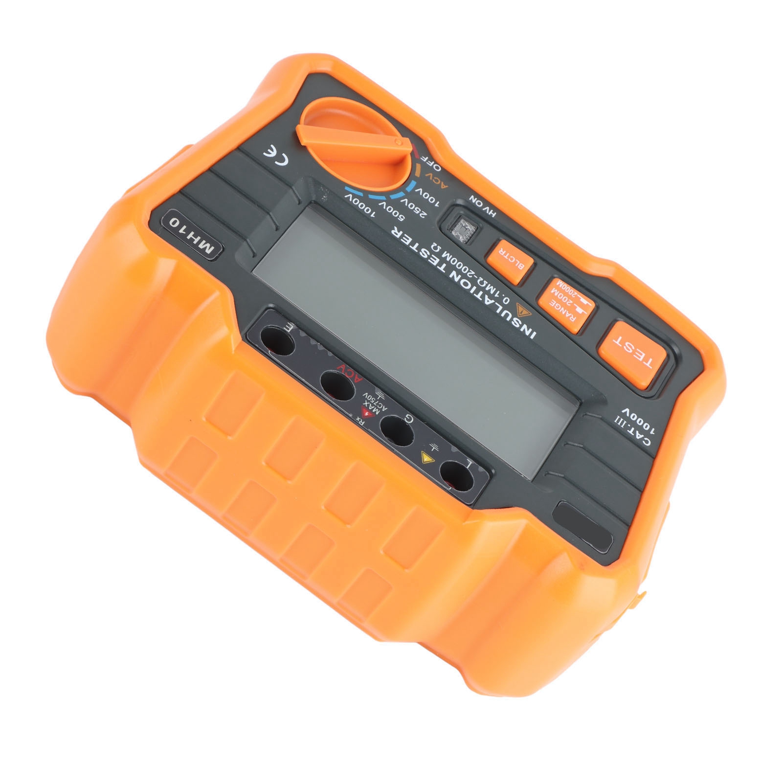 Mh10 Digitales Isolationswiderstandsmessgerät, Hochpräzises Oranges Megohmmeter, Misst Erdungs- Und Elektrische Isolationen