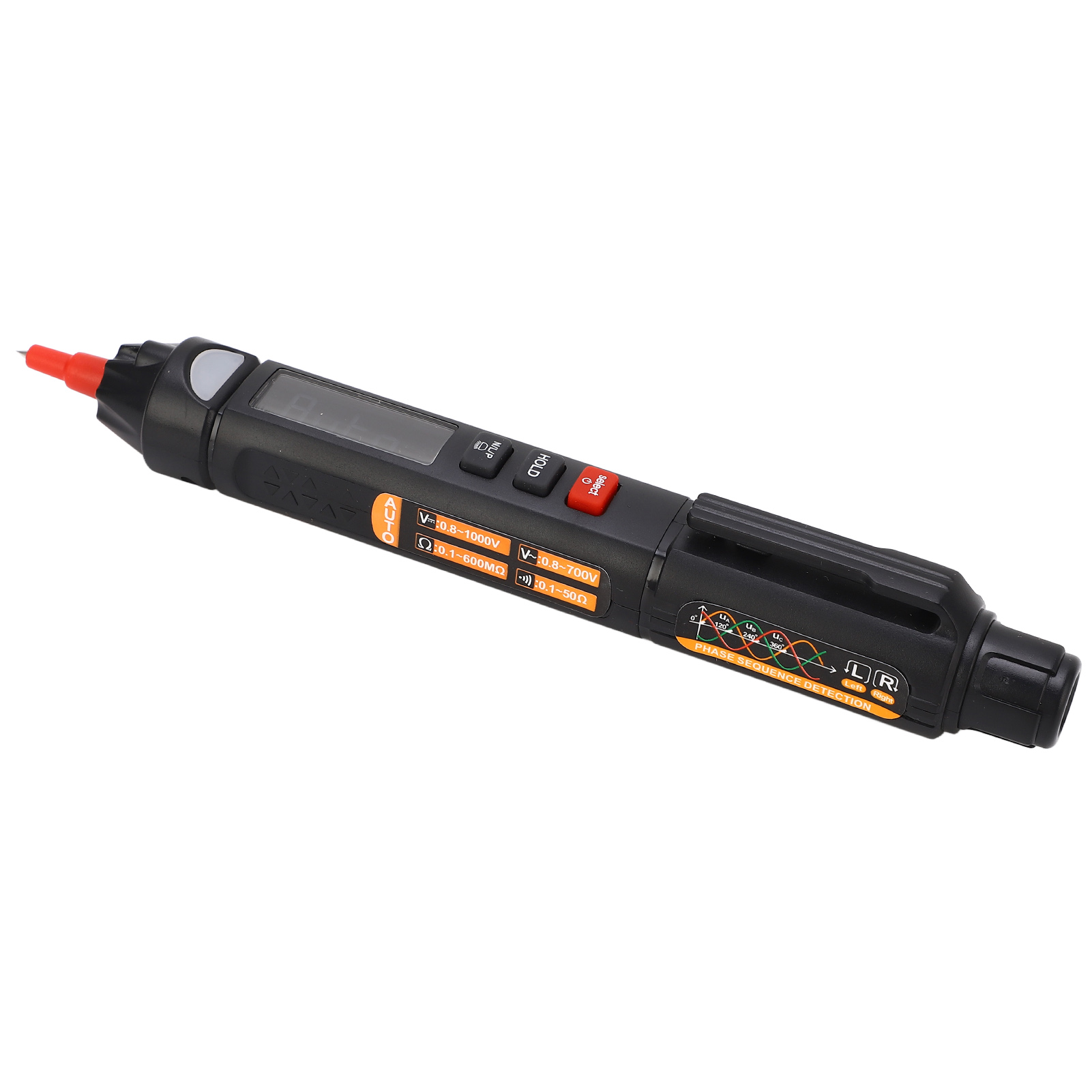 Digitales Taschenmultimeter Im Stiftformat, Ac/dc-spannungsprüfer, Kapazitäts-, Temperatur-, Berührungsloses Voltmeter Mit Sensor Und Sprachausgabe