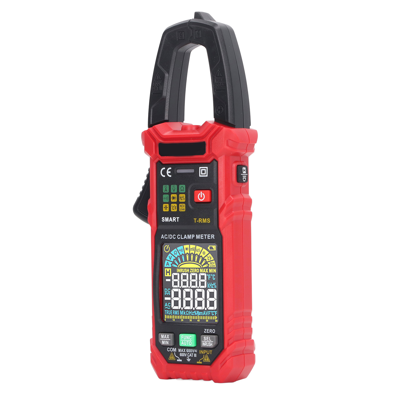 Digitales Zangenamperemeter, Multimeter, Effektivwert-spannungsprüfer, Strommessung, Temperaturmessung, Kapazitätsmessung, Widerstandsmessung, Dioden-durchgangsprüfung Ht203d