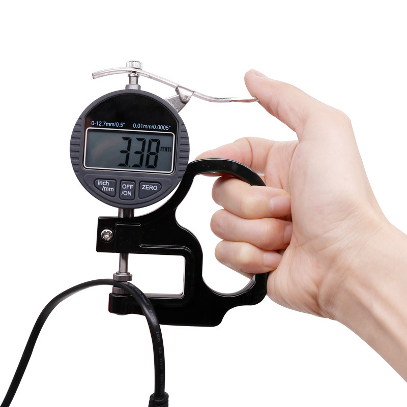 Digitales Dickenmessgerät 0–12,7 Mm, Messmikrometer Mit Digitalanzeige, Genauigkeit 0,01 Mm, Kontrollwerkzeug Für Papier Und Folie, Hochpräzises Messgerät