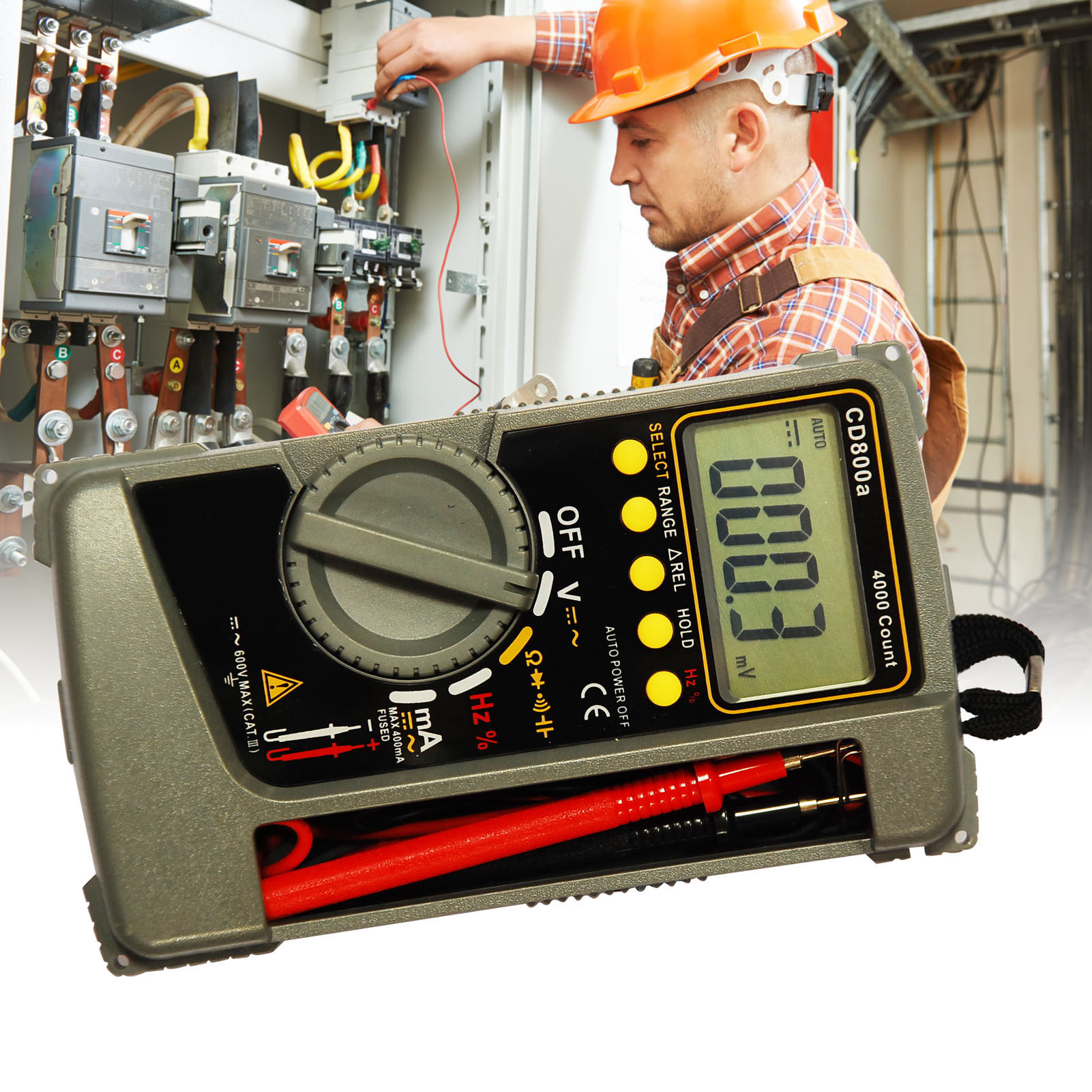 Verschleißfestes, Stoßfestes, Tragbares Abs-digitalmultimeter Mit Lcd-bildschirm Für Elektrische Prüfungen