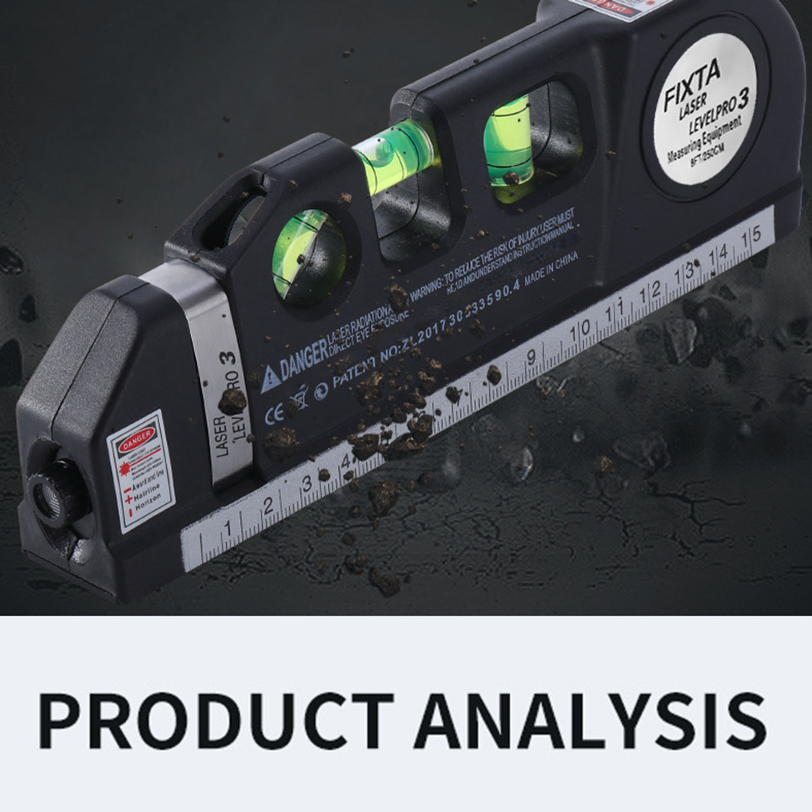Multifunktionales Laser-maßband, Hochpräziser Infrarot-entfernungsmesser, Tragbare Wasserwaage Mit Digitaler Messung Für Vorhänge, Professionelles Messwerkzeug.