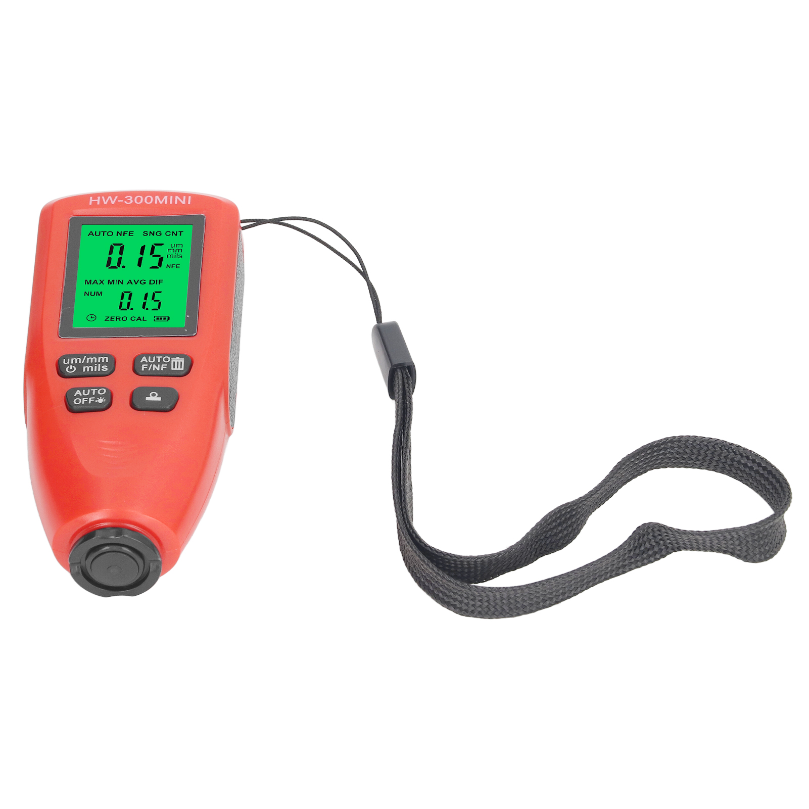 Digitales Lackdickenmessgerät Für Fahrzeuge, Lackdickenmessgerät Für Automobile 0–2000 Μm, Automatische F/nf-erkennung, Nullpunktkalibrierung, Rot