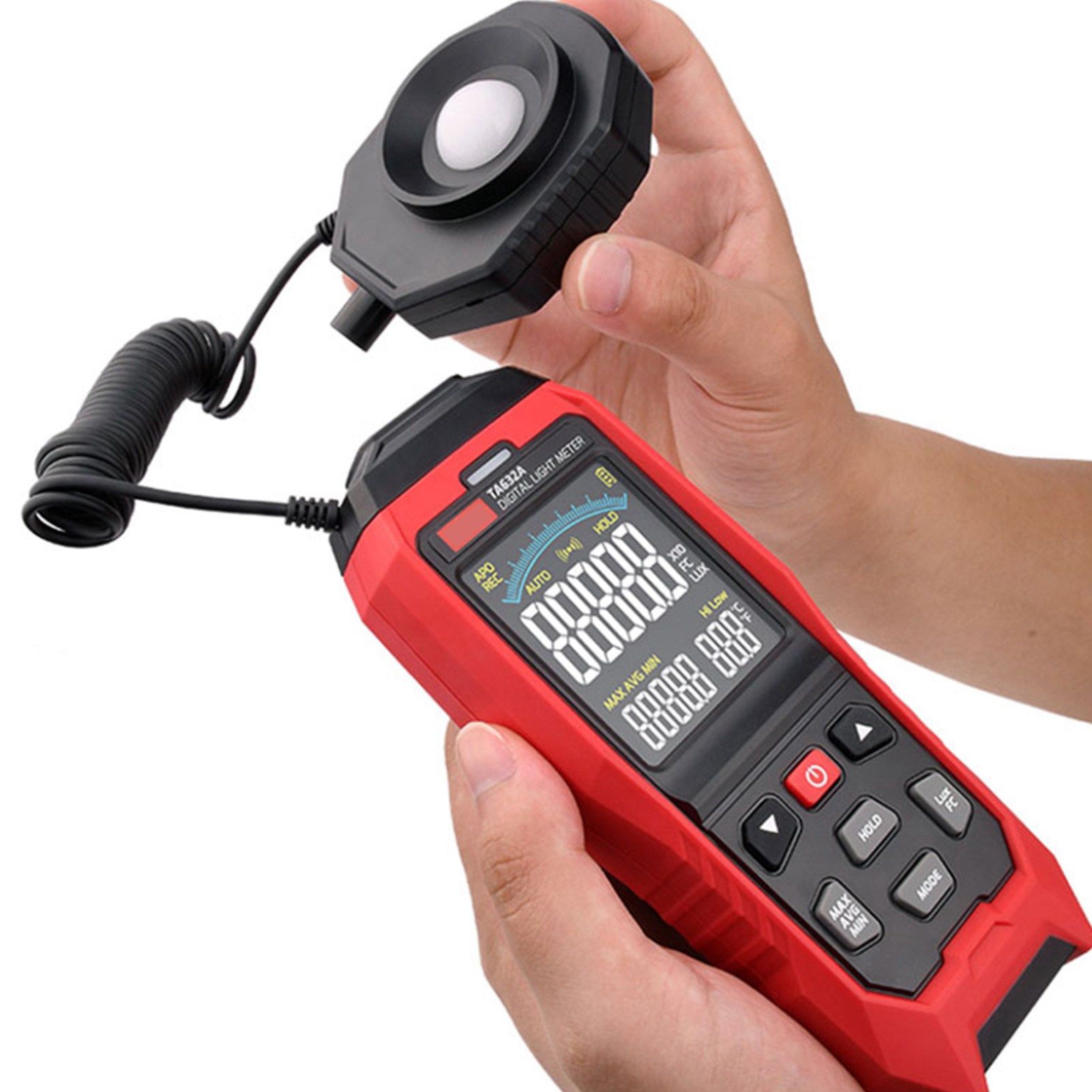 Digitales Luxmeter 200000 Lux, Beleuchtungsstärkemessgerät Mit Fc-messung, Professionelles Photometer Zur Lichtsteuerung.