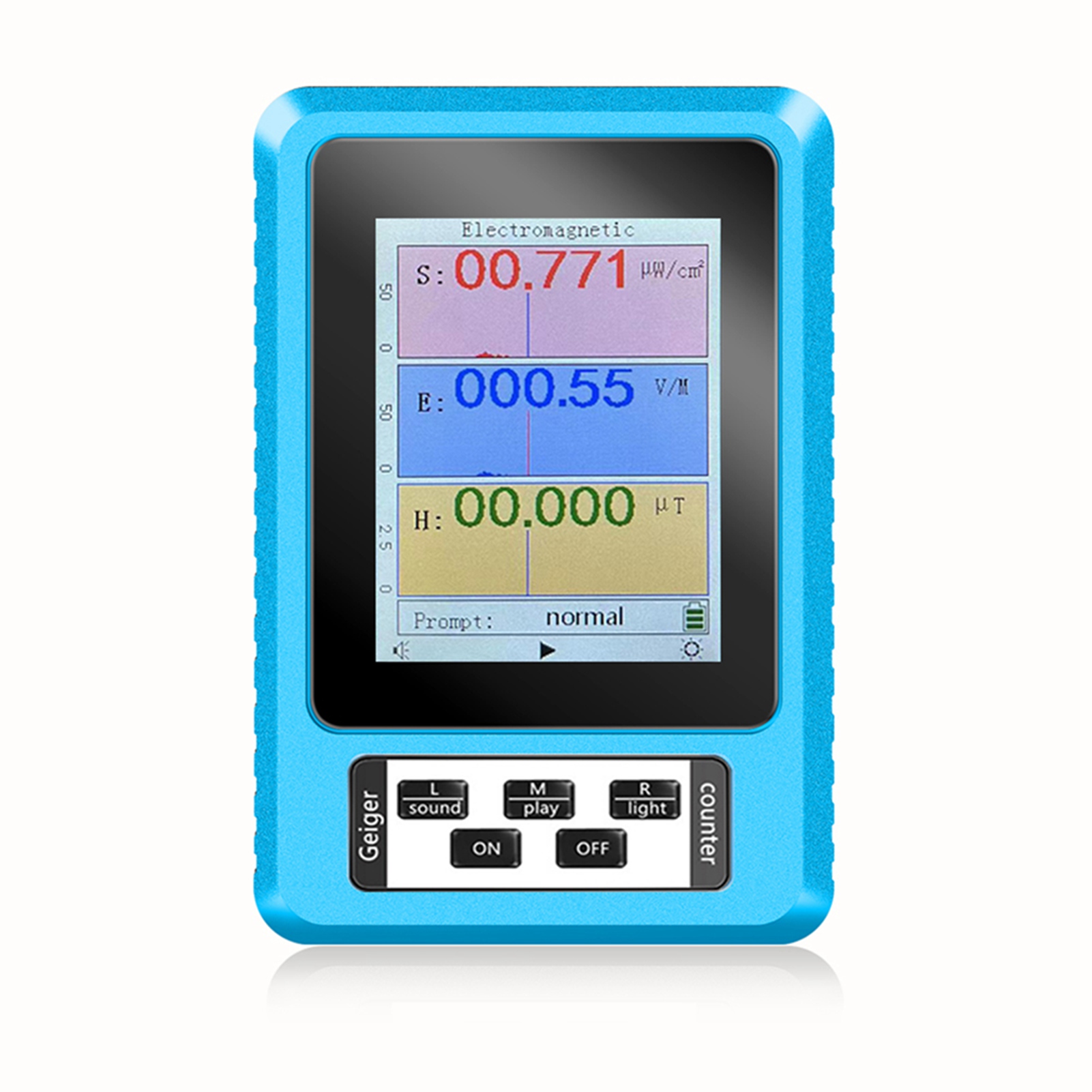 Hochpräziser Digitaler Detektor Für Elektromagnetische Strahlung, Tragbares Emf-feldmessgerät Für Die Industrie, Lcd-display, Blau