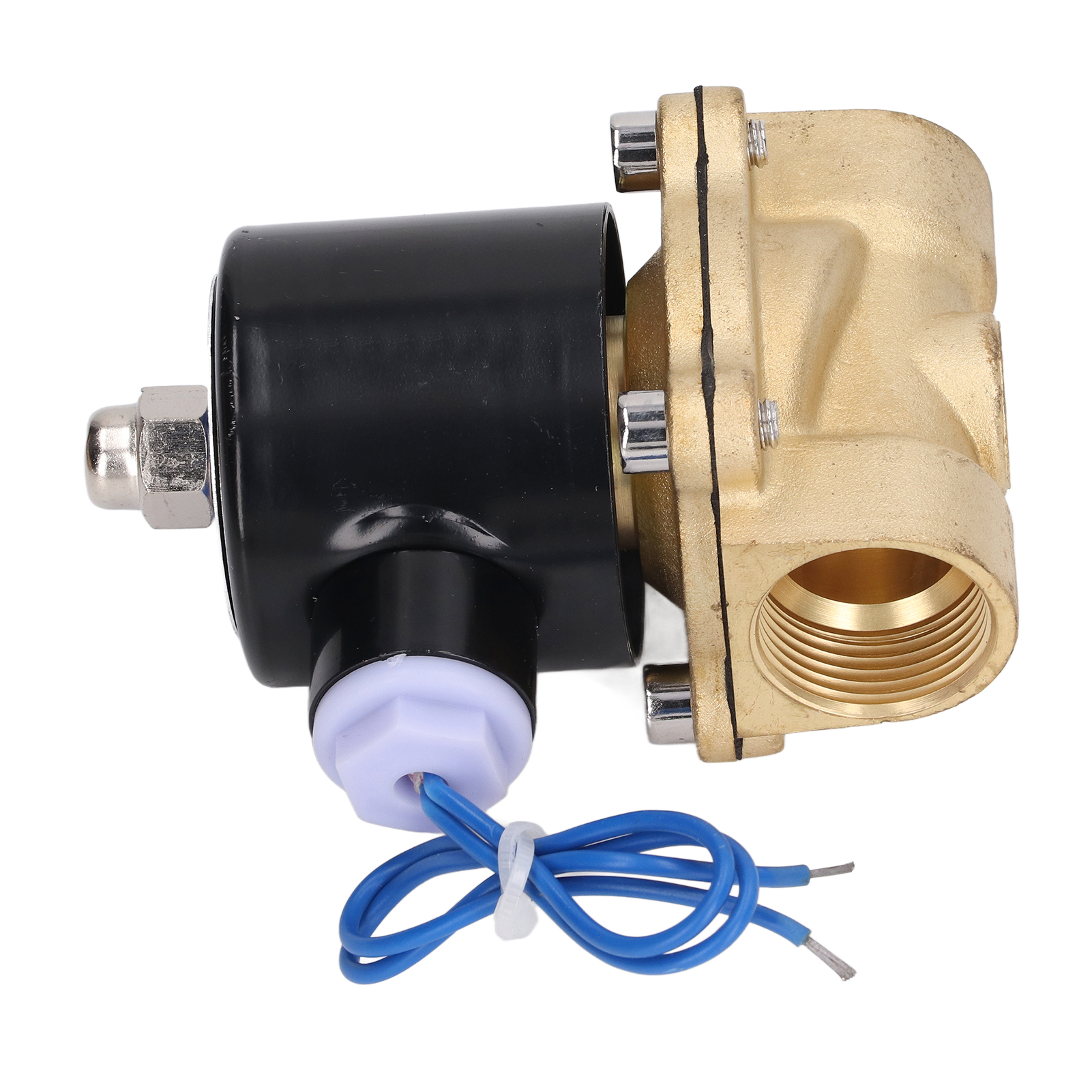 2-w-magnetventil, Normalerweise Geschlossen, Messinggehäuse Und Kupferkern, Elektrische Spule Für Wasser, Gas Und Öl, 3/4 Zoll Dc12v