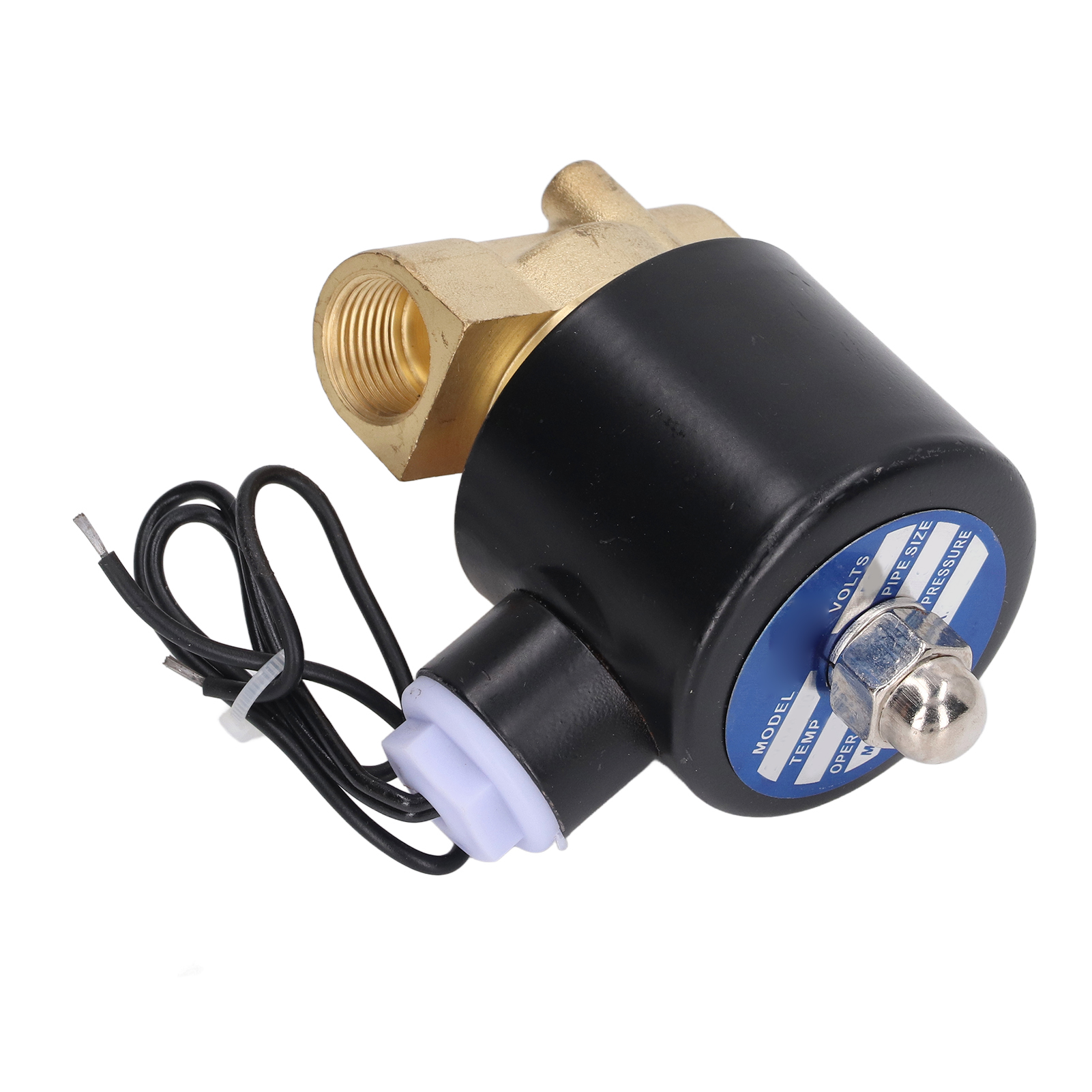 2-w-magnetventil, Normalerweise Geschlossen, Messinggehäuse, Kupferkern, Elektrische Spule Für Wasser, Gas, Öl, 3/8 Zoll Dc24v