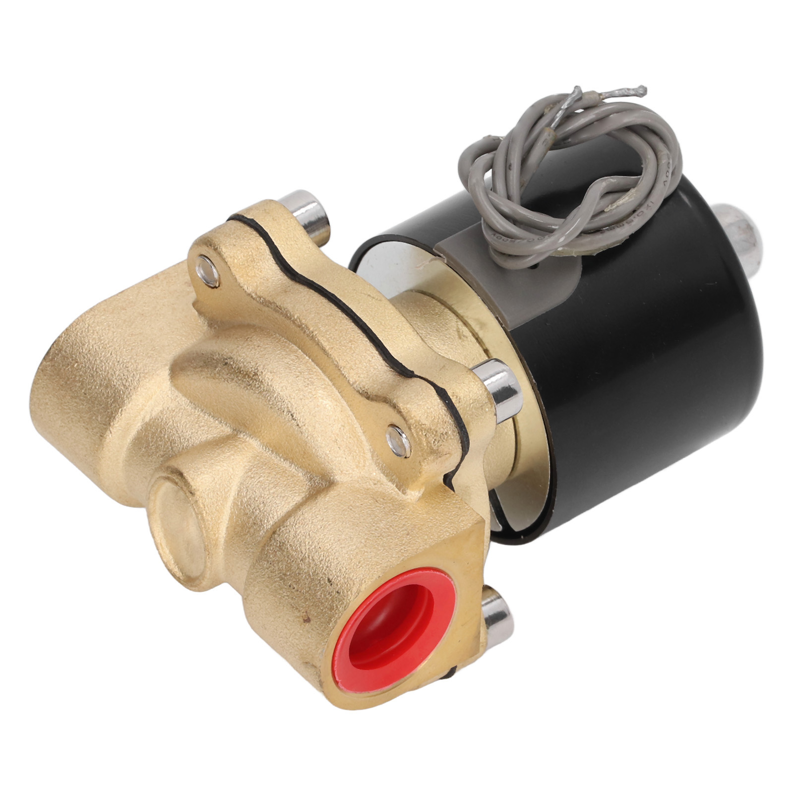 Magnetventil Aus Messing, Kupferspule, 2 Anschlüsse, Einwegventil, Normalerweise Geschlossen, 24 V Dc, Für Luft Und Wasser