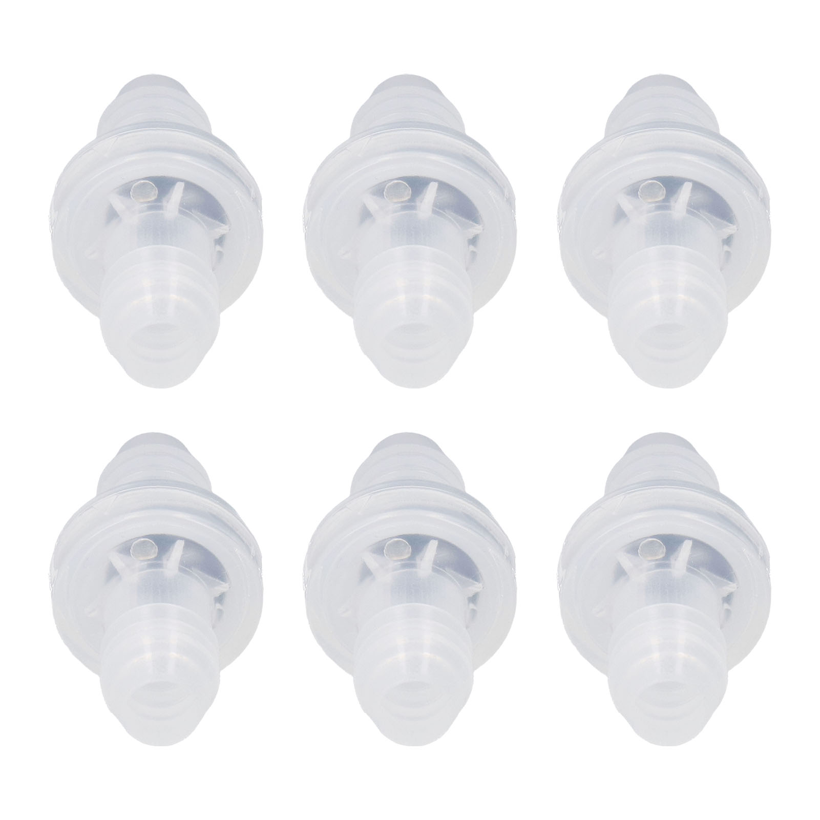 6-teiliges Kunststoff-rückschlagventil, 1/2-wege-inline-rückschlagventil 3/8 Zoll (10 Mm) Für Flüssigkeiten Und Gase, Pp-gehäuse Mit Fkm-membran, Cdpv6