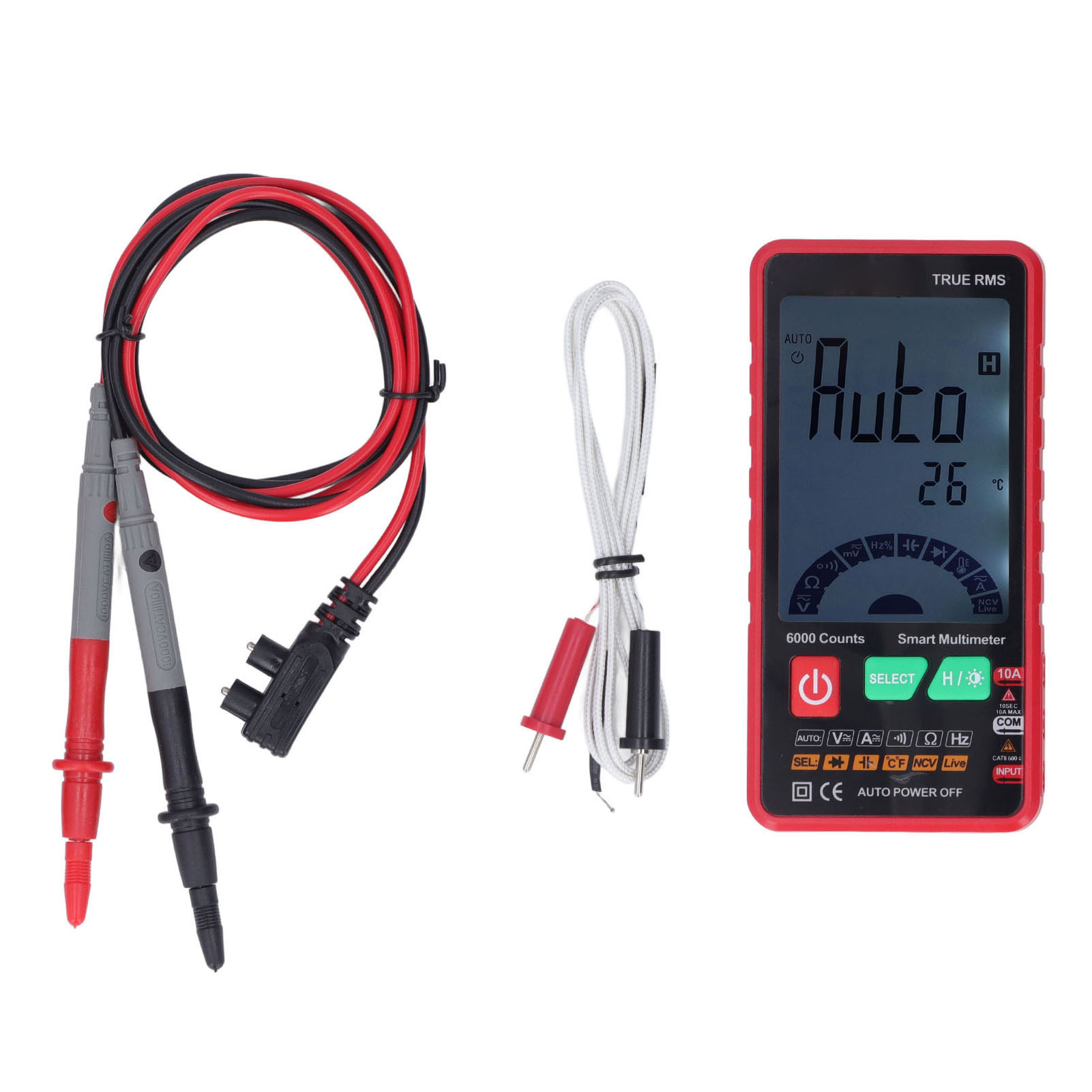 Intelligentes Digitalmultimeter Mit Digitalanzeige, Automatischer Spannungs-, Strom- Und Widerstandsmessung, Präzisions-elektromessgerät
