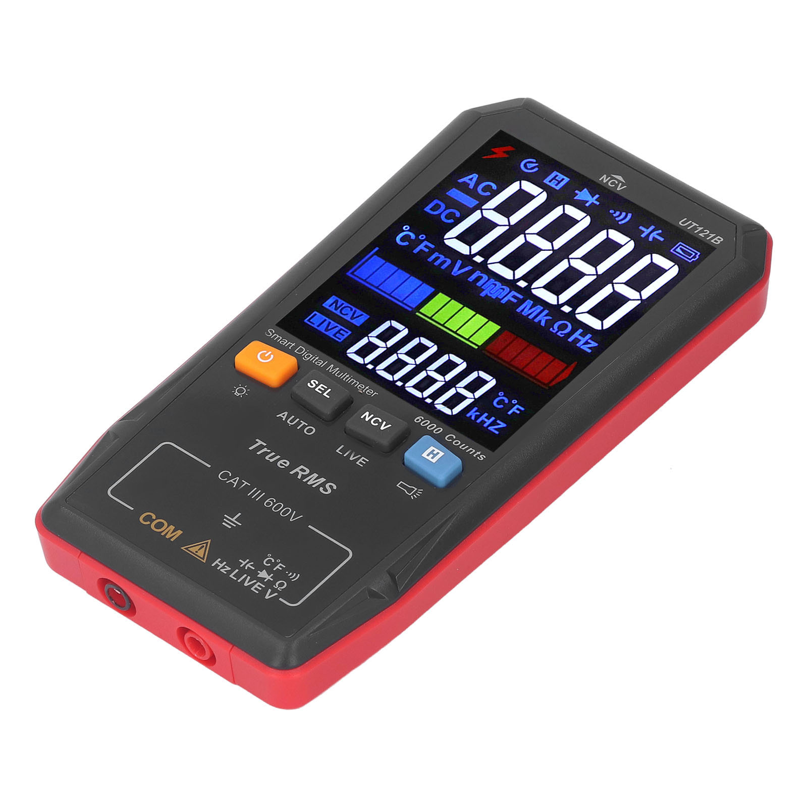 Intelligentes Digitales Multimeter Zur Messung Von Wechsel- Und Gleichspannung, Widerstand, Dioden, Frequenz Und Kapazität