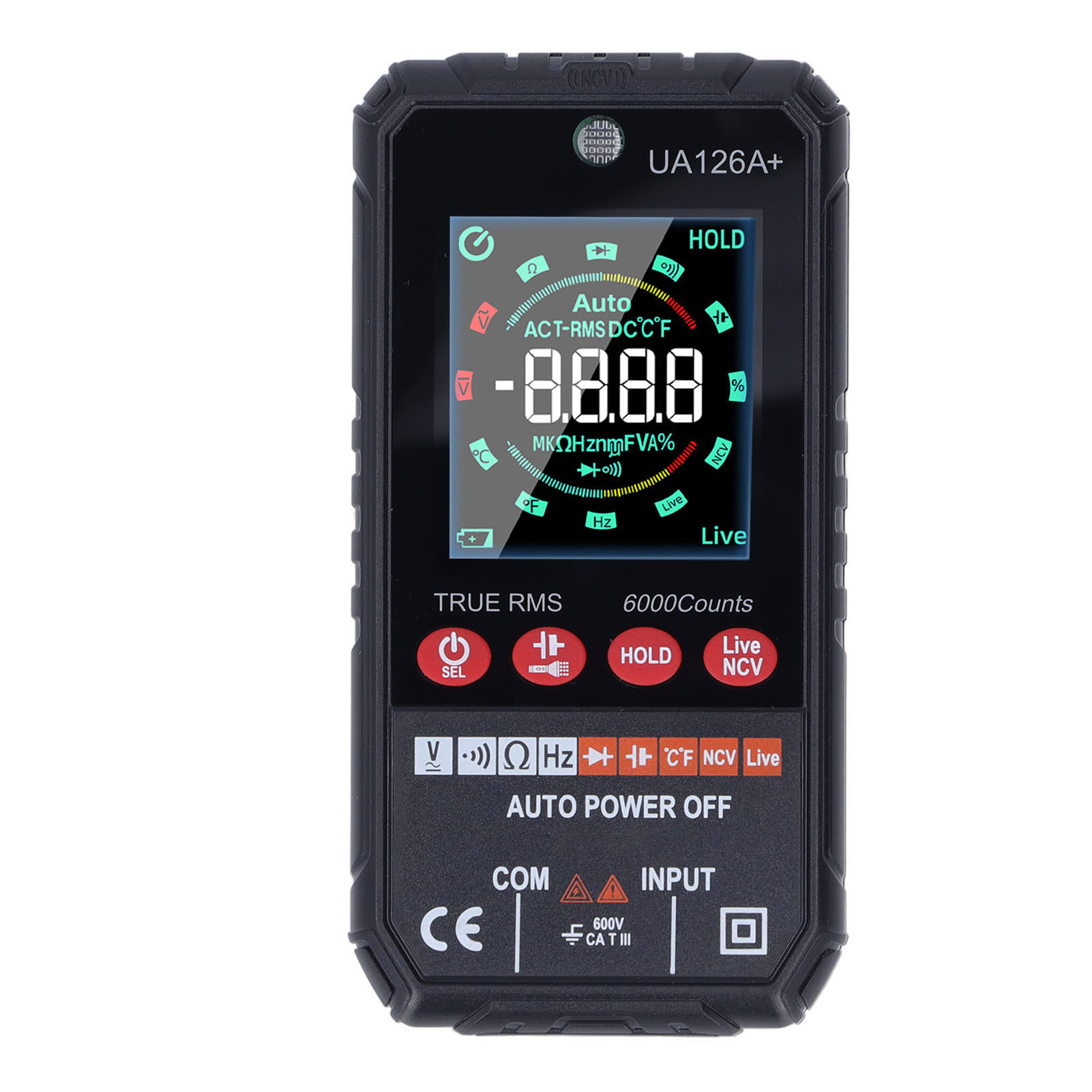 Ua126a+ Digitales Zangenmultimeter Mit Smart-display, Automatisches Voltmeter/amperemeter Mit Digitalanzeige, Professionelles Messgerät Für Industrielle Anwendungen