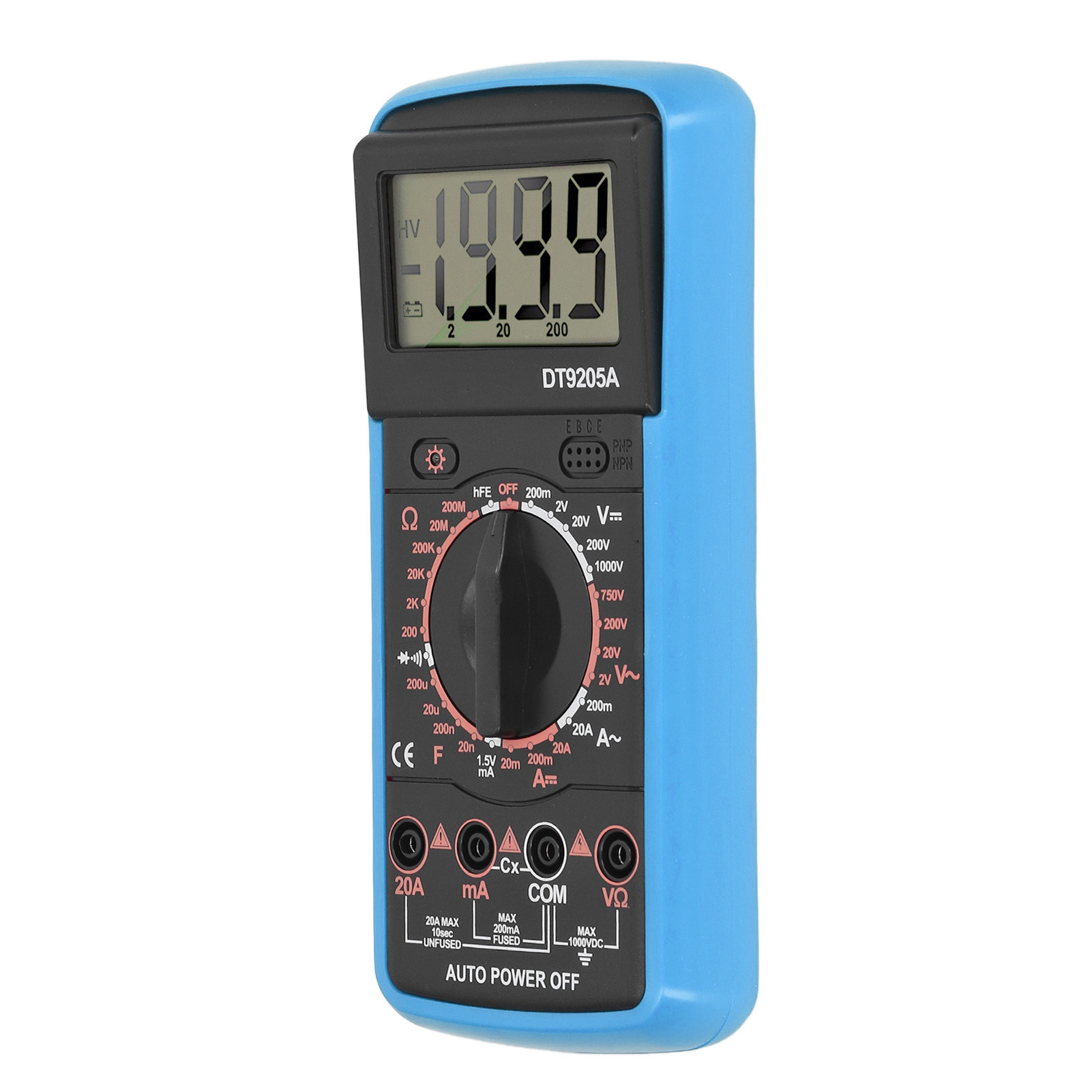 Intelligentes Digitales Multimeter Mit Lcd-display, Multifunktionaler Stromkreistester, Spannungserkennung, Für Den Heimgebrauch, Blau