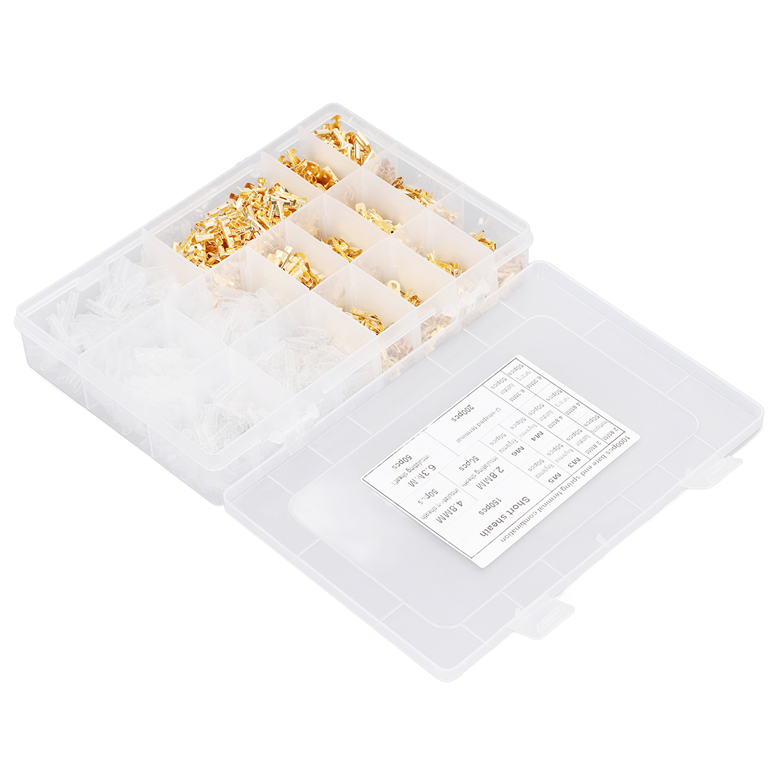 Packung Mit 1000 Flachen Messing-crimpklemmen, Weibliche Schnellverbinder, Gabelklemmen Für Die Verkabelung, 6,3 Mm, Für Kfz- Und Heimwerkeranwendungen