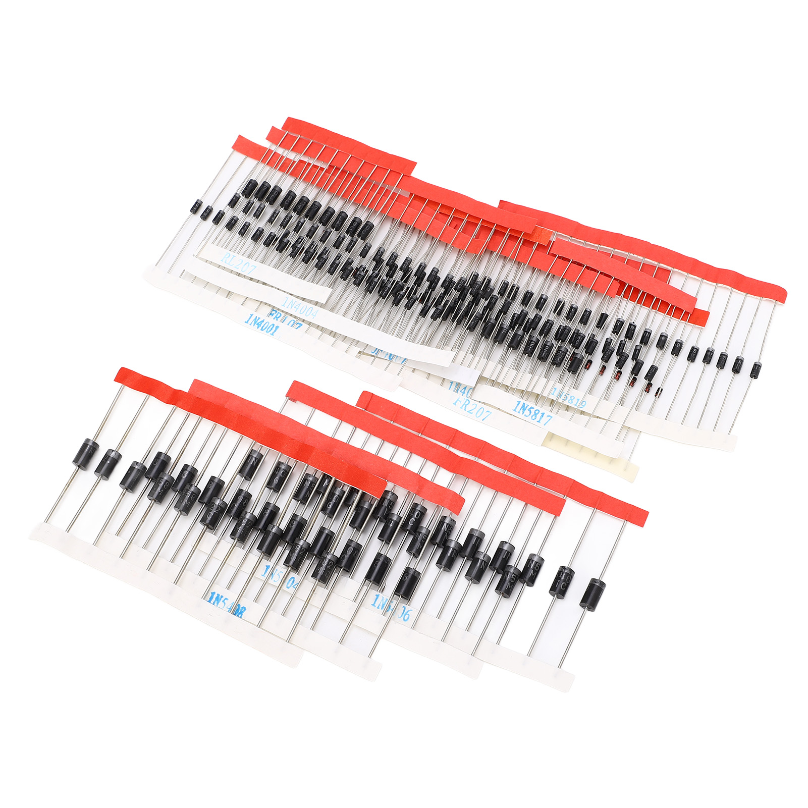 200-teiliges Halbleiter-gleichrichterdioden-set, Rauscharm, Hohe Stabilität, Sortiment Für Elektronik Und Heimwerker.