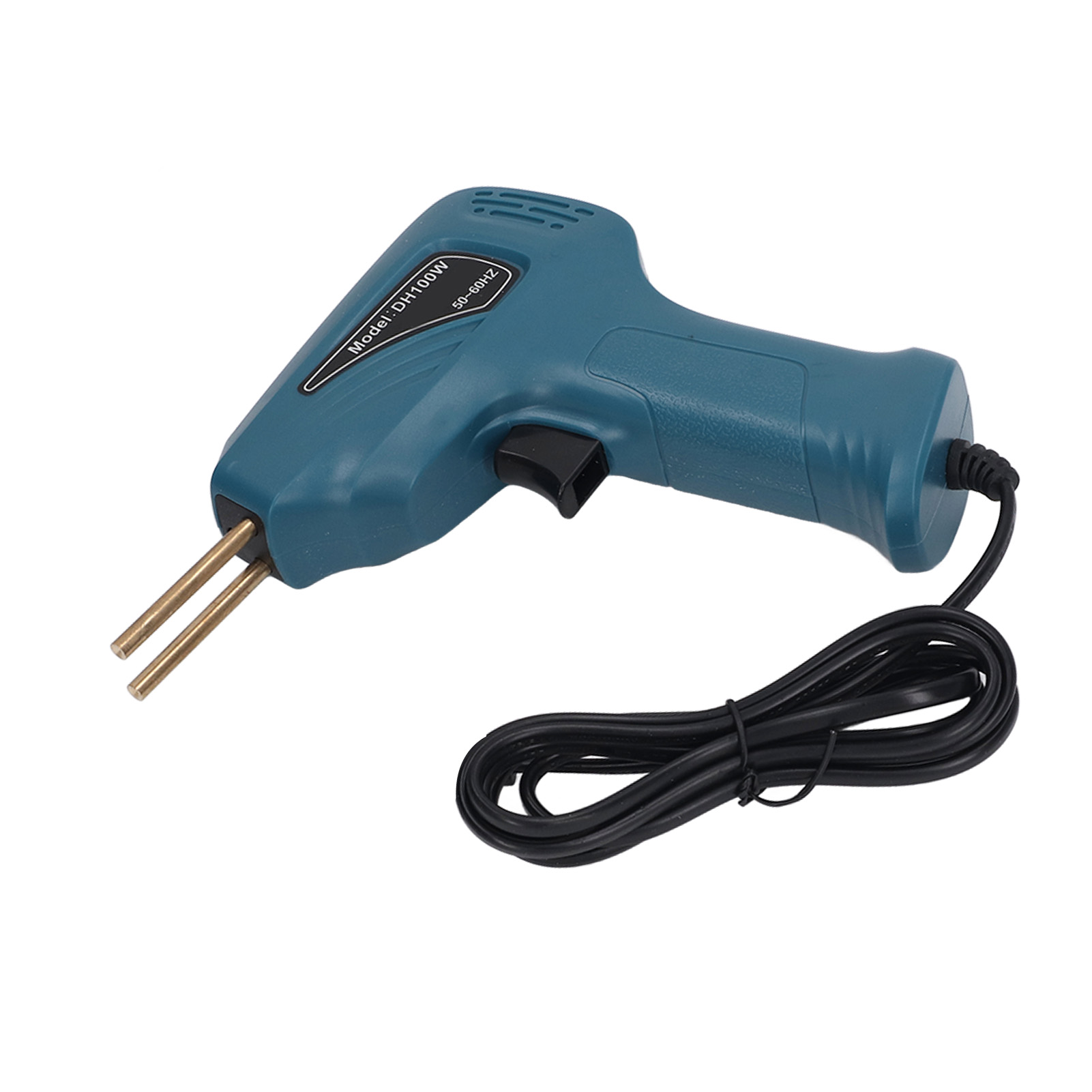 Kunststoffschweißpistole Mit Robusten Klemmen, Stoßstangenreparaturset, Pvc-schweißpistole, 200–240 V Eu-stecker, Cyan, Praktisches Werkzeug
