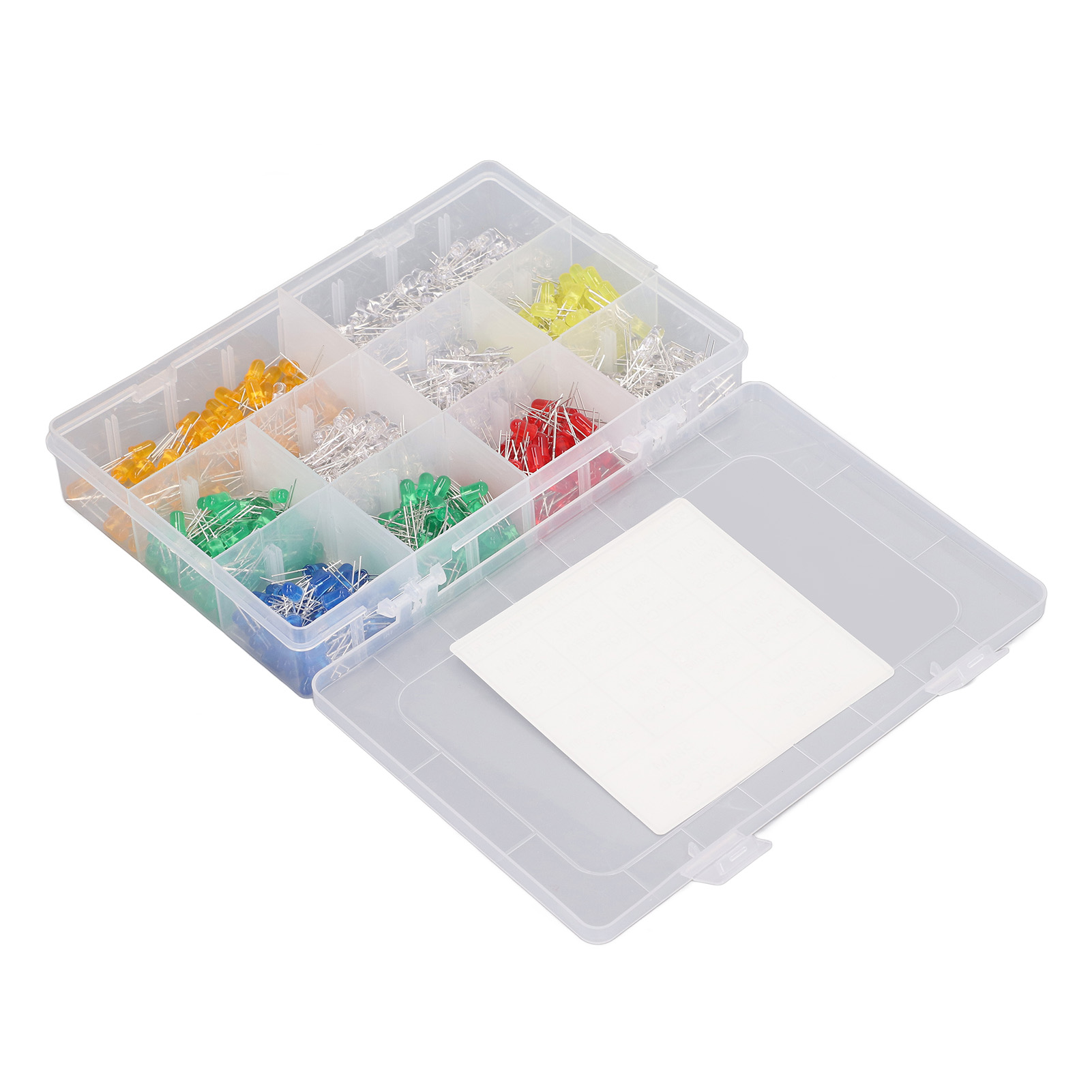 Packung Mit 500 Leds (5 Mm), Verschiedene Farben: Weiß, Warmweiß, Rot, Grün, Blau, Gelb, Rosa, Orange, Uv, Lila, Mit Aufbewahrungsbox