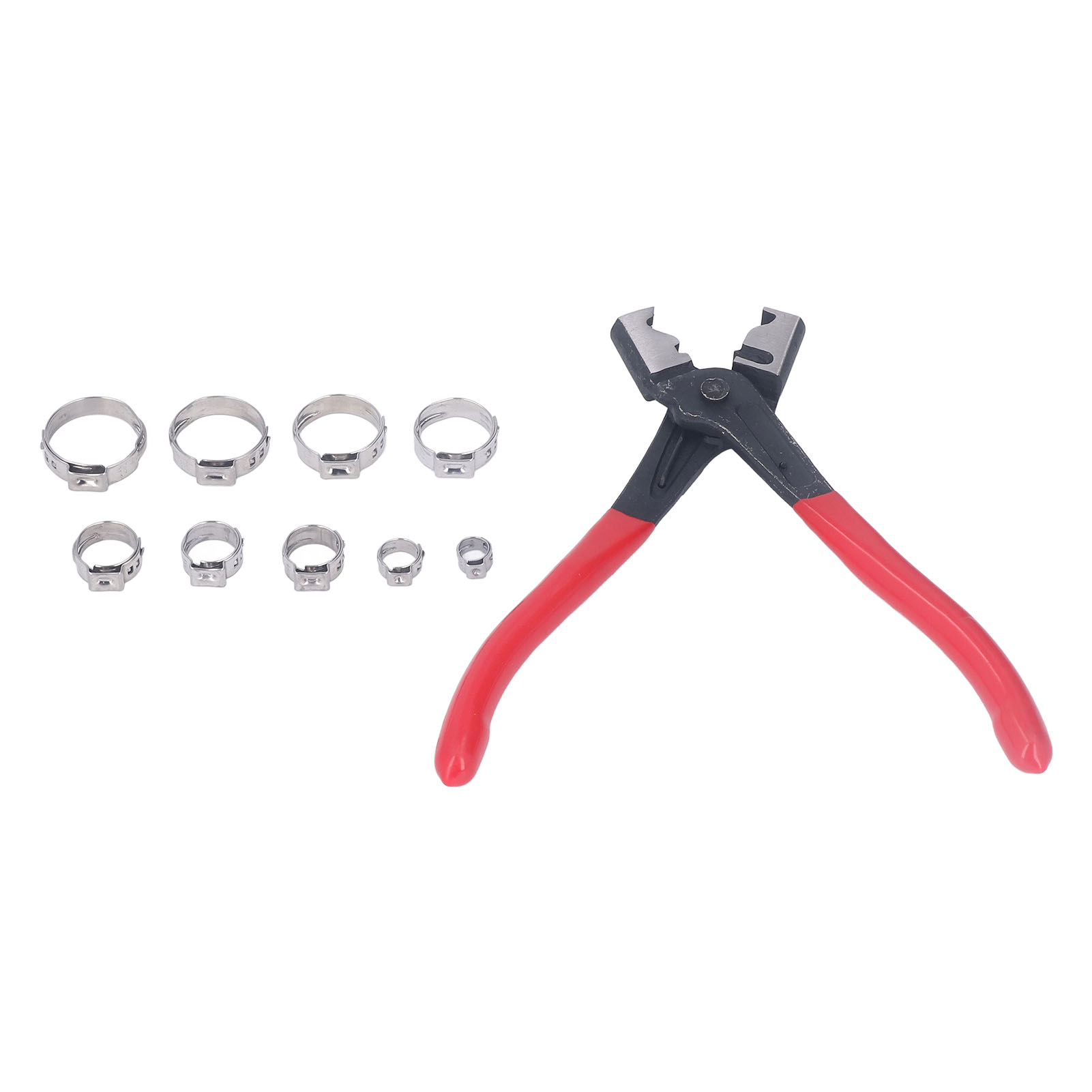 80-teiliges Edelstahl-schlauchschellen-set Mit Einseitiger Öse, Verschiedene Rohrschellen, Mit Montagezange