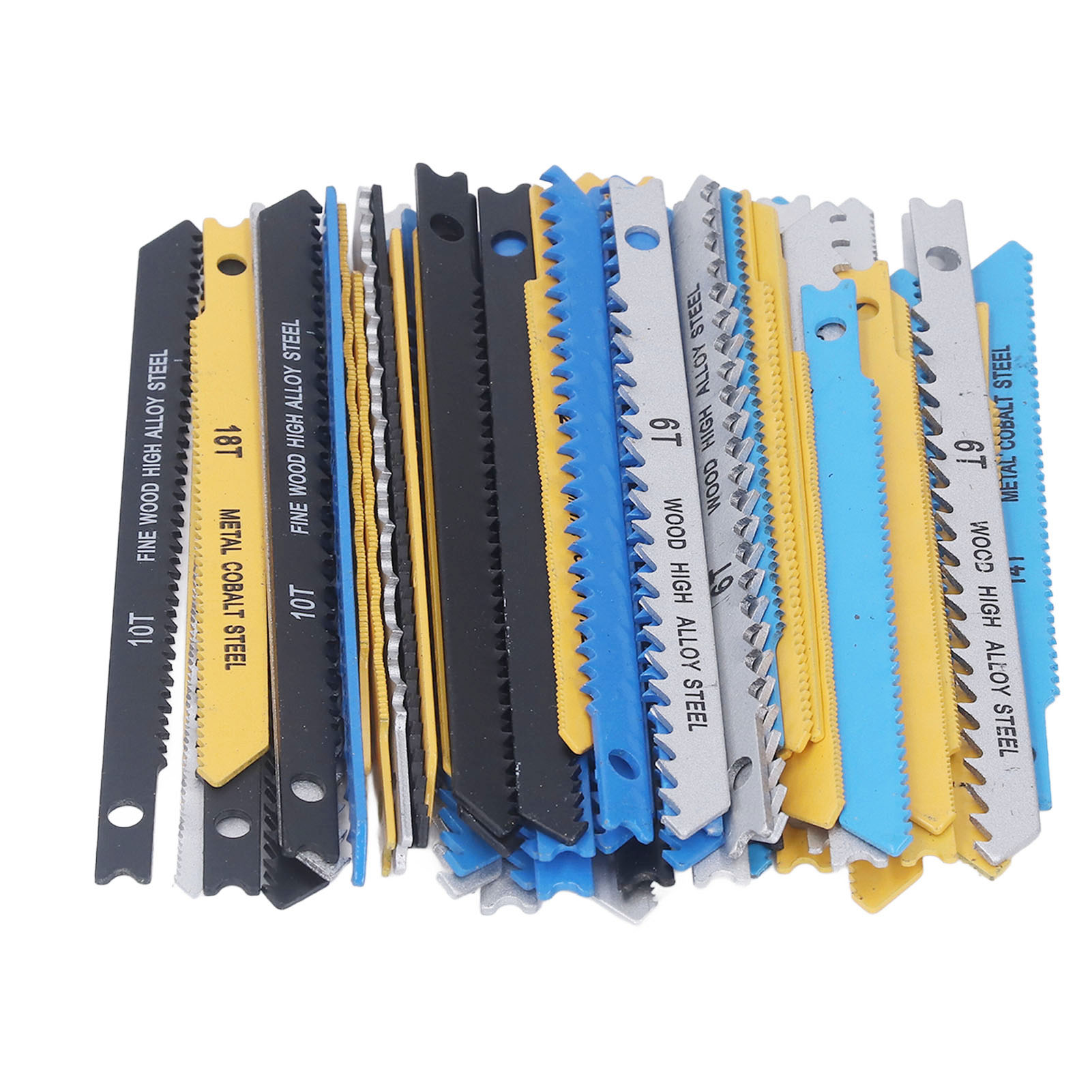 Packung Mit 70 Stichsägeblättern (6, 8, 10, 14, 18, 24, 32 Zähne Pro Zoll), Kohlenstoffstahl, U-schaft, Für Holz, Kunststoff Und Metall