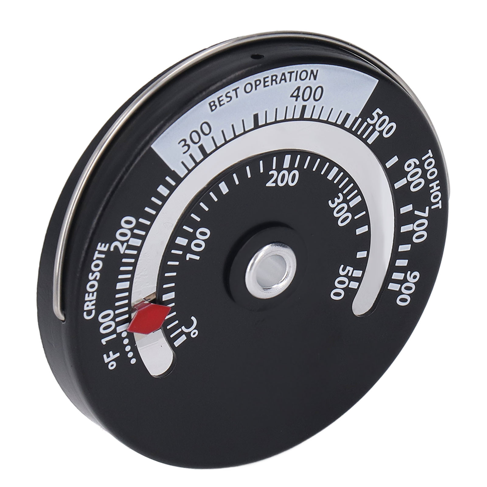 Magnetisches Ofenthermometer 0-500°c, Zifferblatt Aus Aluminiumlegierung, Hochpräzises Kaminmessgerät
