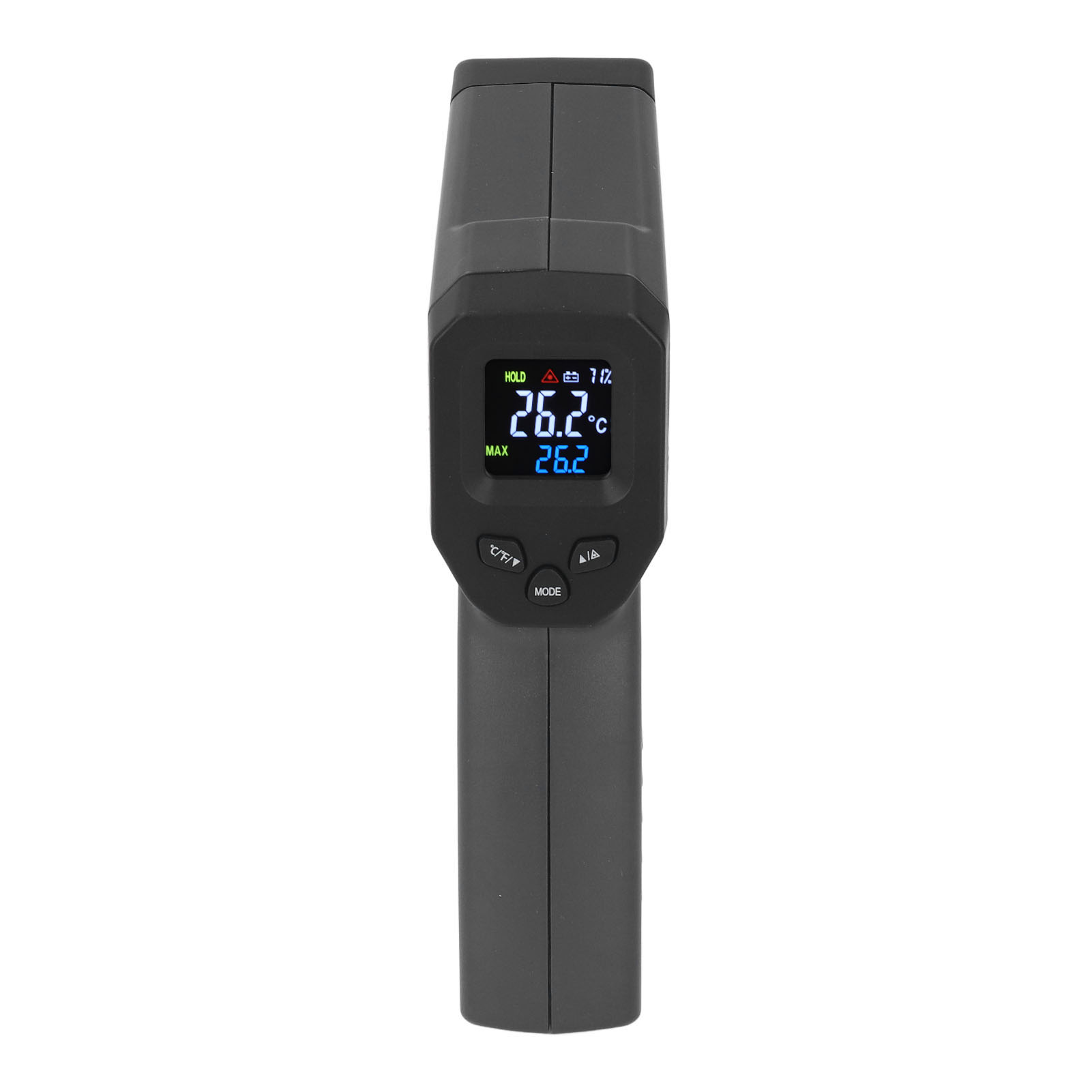 Infrarot-küchenthermometer, Lebensmittelthermometer, Einstellbares 12:1-verhältnis, Emissionsgrad, Grüne Hintergrundbeleuchtung, Digitales Lcd-display