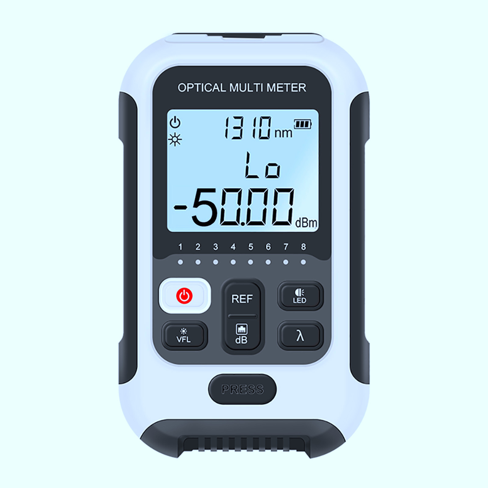Weißer Glasfasertester, Hochpräzises Multifunktions-wattmeter Für Die Telekommunikationstechnik, Messbereich -50 Bis +26 Dbm.