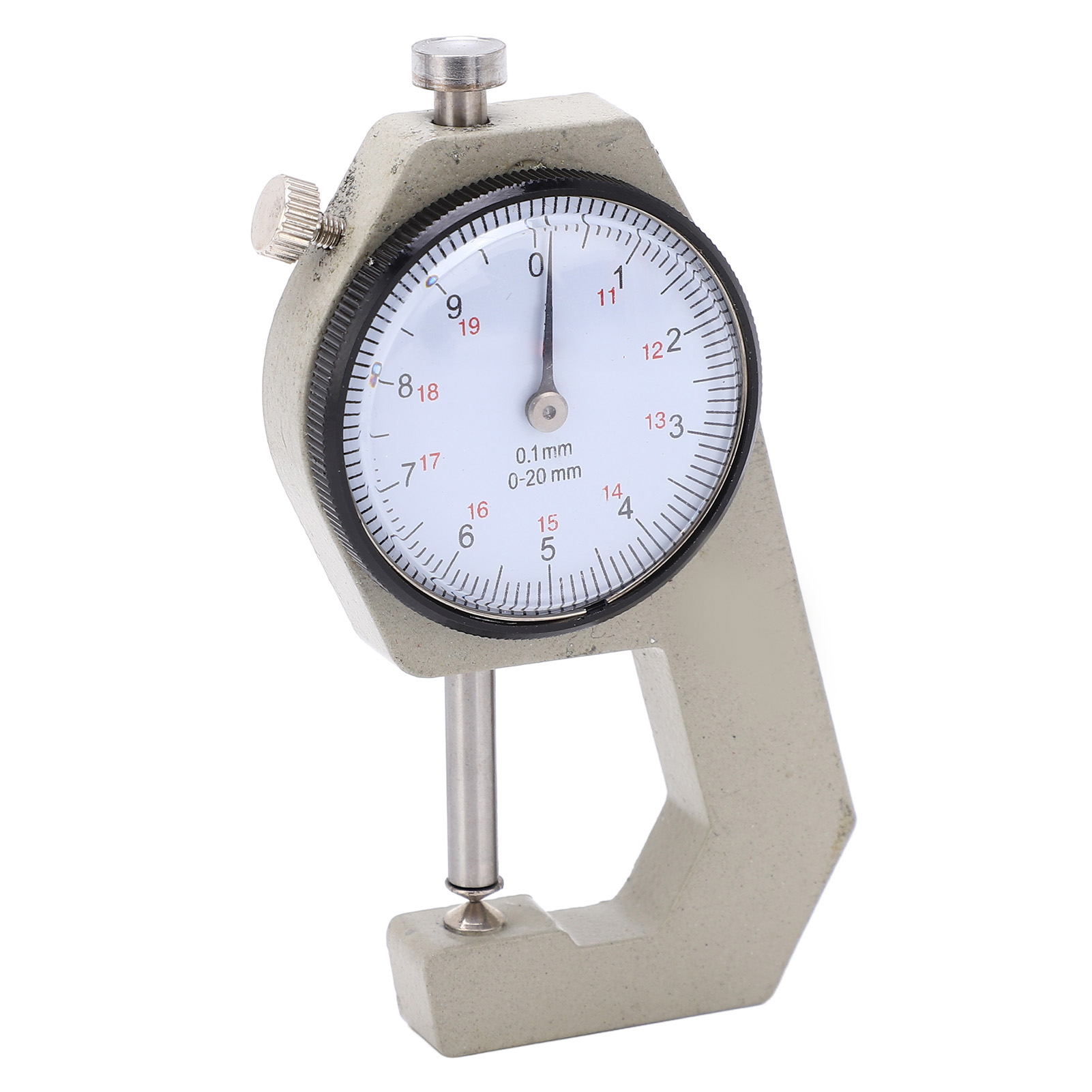 Tragbares Dickenmessgerät, Gut Ablesbares Skalenkomparator, Verschleißfestes Mikrometer, Spitzer Kopf, Messbereich 0-20 Mm.