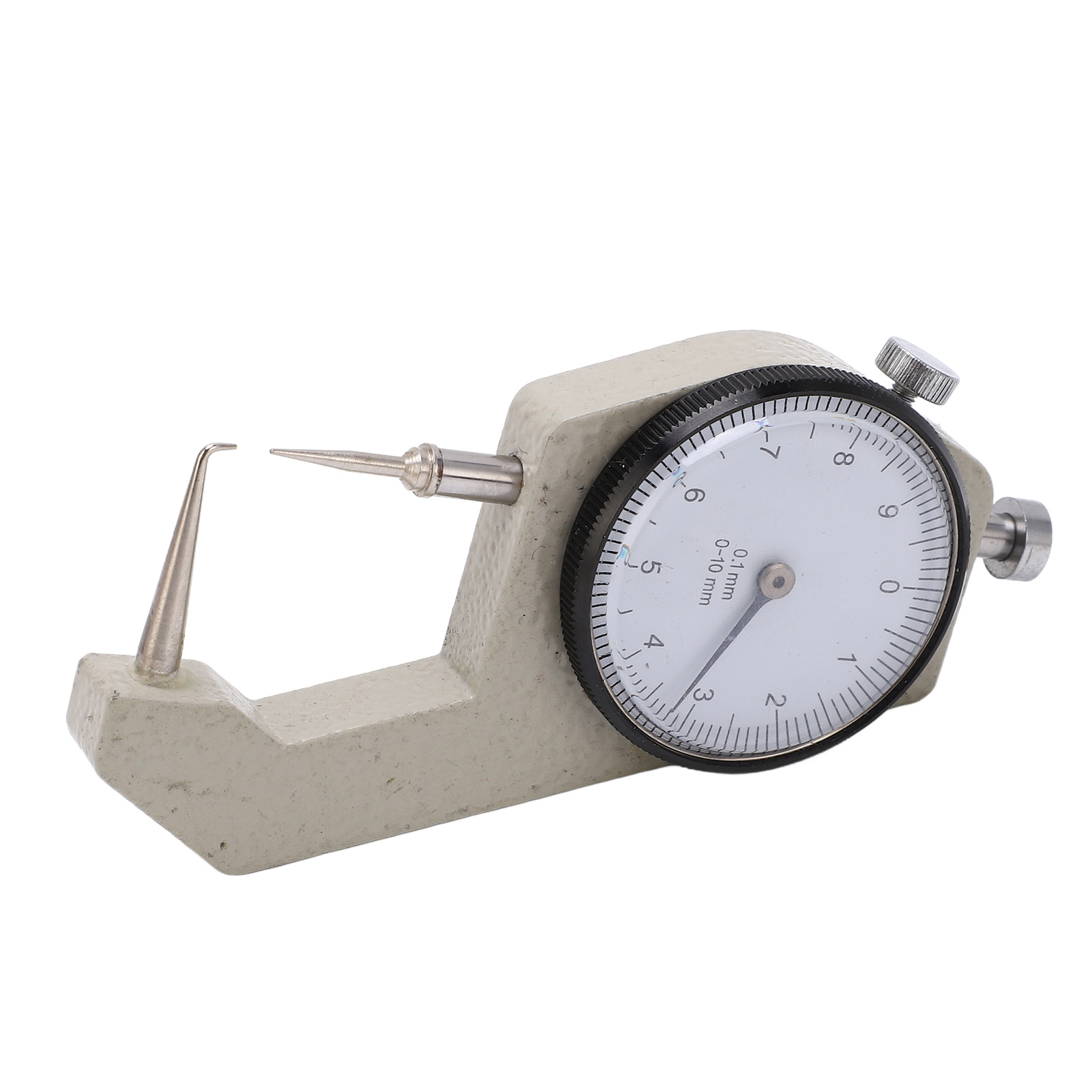 Tragbares Dickenmessgerät, 0-10 Mm Messmikrometer, Gut Lesbare Skala, Nadelanzeige, Gebogene Spitze, Verschleißfest, Präzises Messwerkzeug.