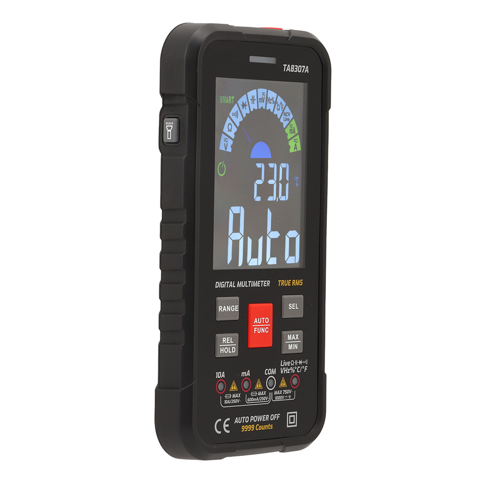Multifunktionales Digitalmultimeter Mit Ultradünnem, Hintergrundbeleuchtetem Lcd-bildschirm, Misst Wechsel- Und Gleichspannung, Stromstärke Und Widerstand, Tragbares Elektrisches Prüfgerät