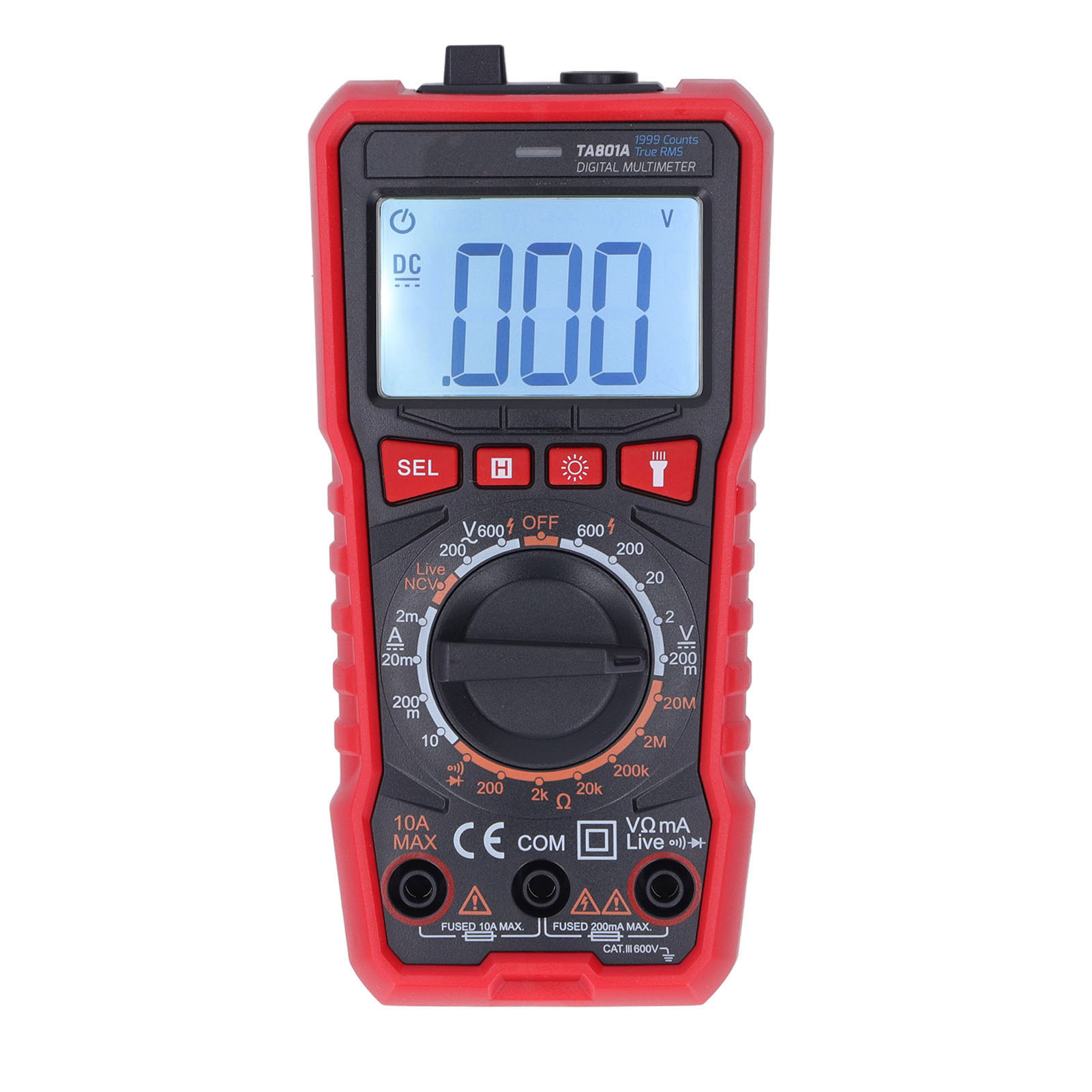 Hochpräzises, Tragbares Digitalmultimeter Zur Messung Von Spannung, Stromstärke, Amperezahl Und Widerstand Elektrischer Prüfer Mit Taschenlampe