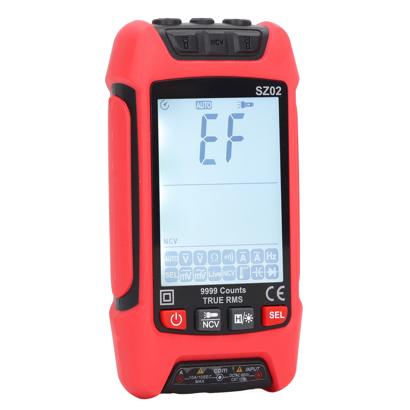 Intelligentes Digitalmultimeter Mit Überhitzungsschutz, Hintergrundbeleuchtetem Lcd-display, Ncv-tester, Spannungs-, Strom-, Amperemeter-, Dioden- Und Kondensatormessung Sowie Automatischer Messfunkti