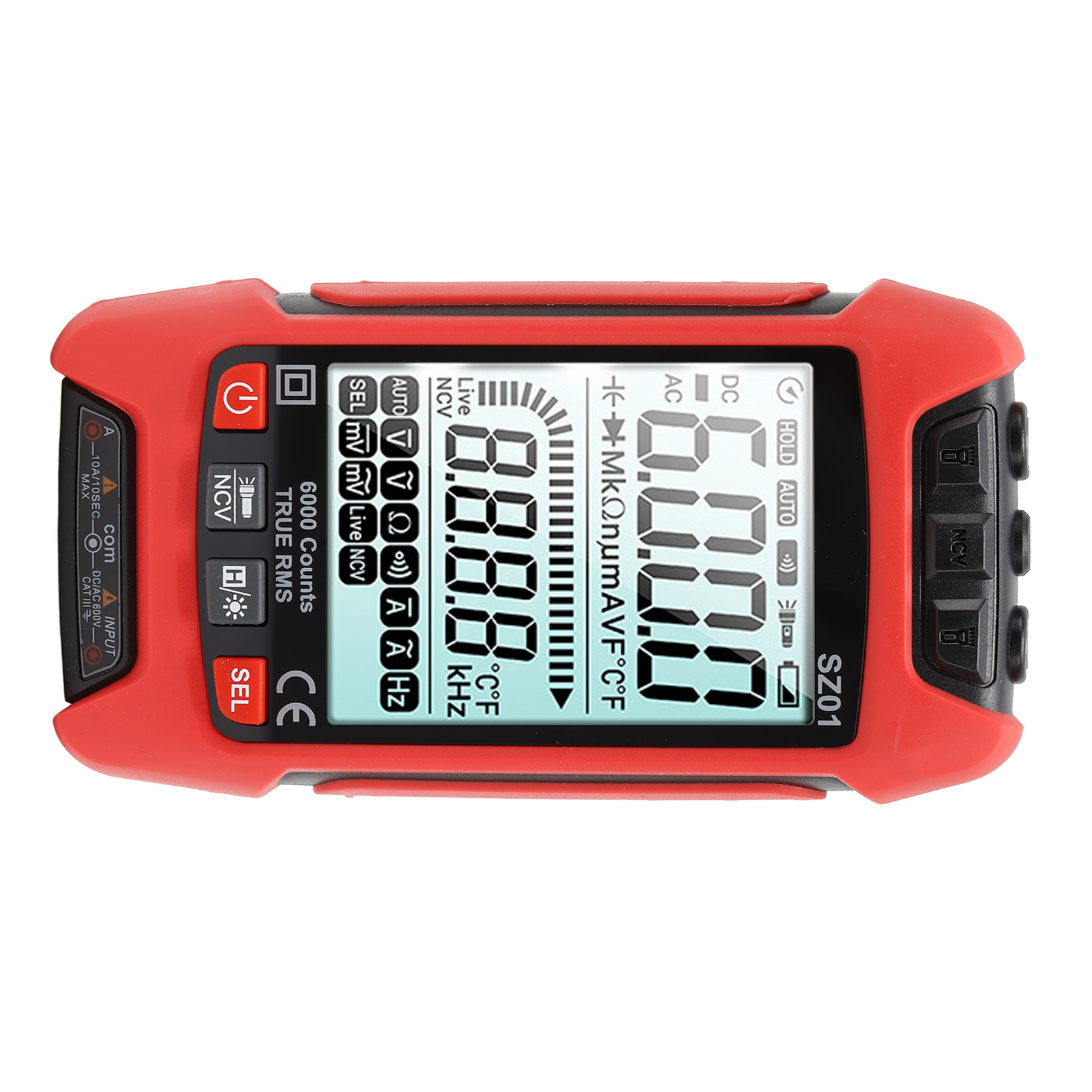 Intelligentes Digitales Multimeter Mit Großem Display, Hochpräzisem Messgerät, Brandschutzfunktion, Rot, Professionelles Set.