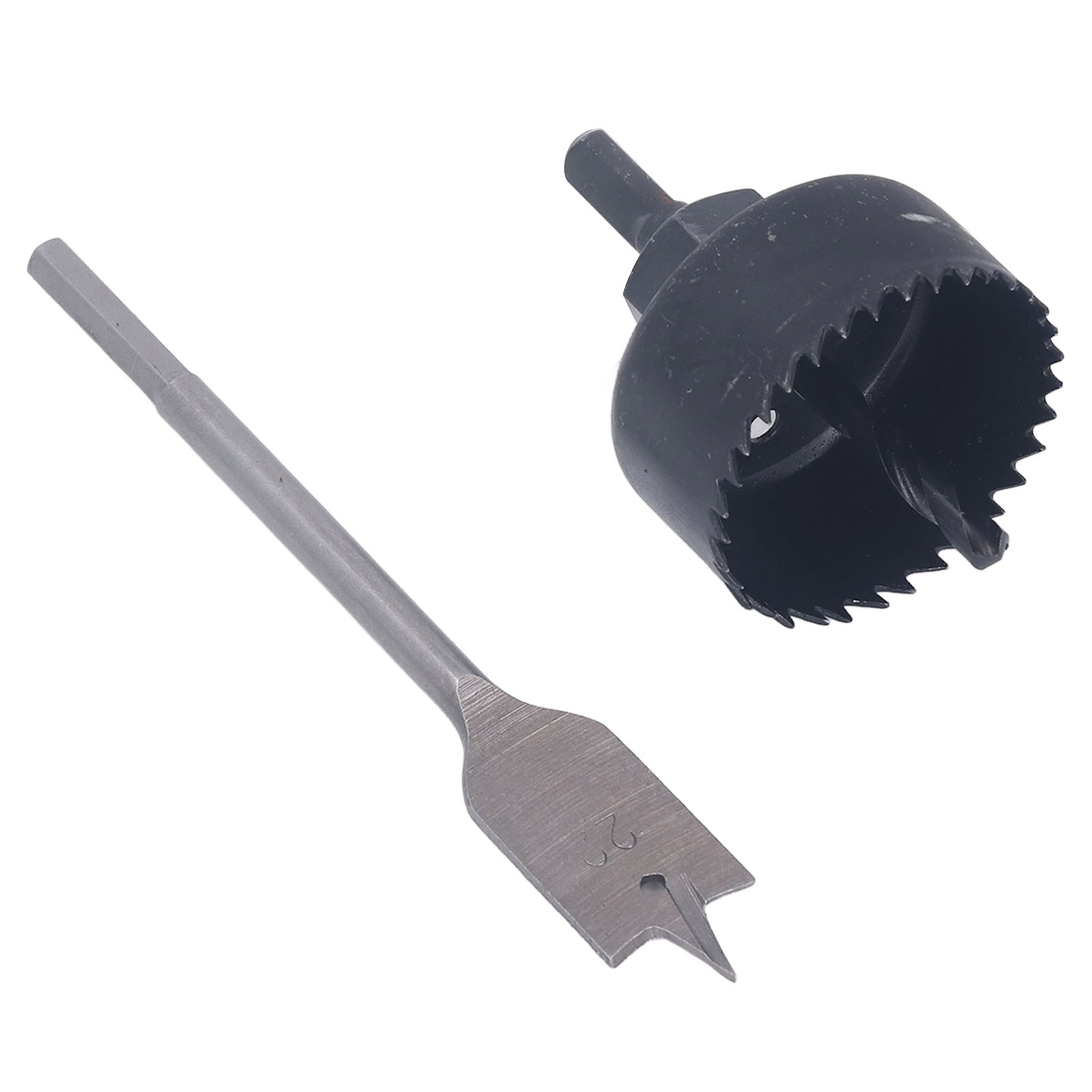 Set Aus 3 Hartmetall-flachkopf-lochsägen, Holzbohrer Aus Legiertem Stahl, Sauberer Schnitt, Geschliffen Und Behandelt, Für Holzbearbeitung Und Zum Bohren Von Löchern.
