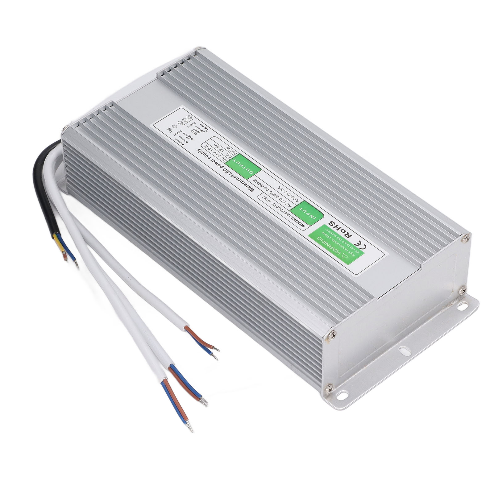 300w Ip67 Wasserdichtes Led-netzteil, Aluminium-transformator, Ac170-260v Eingang, Dc24v Ausgang, Robustes Netzteil Für Den Außenbereich.